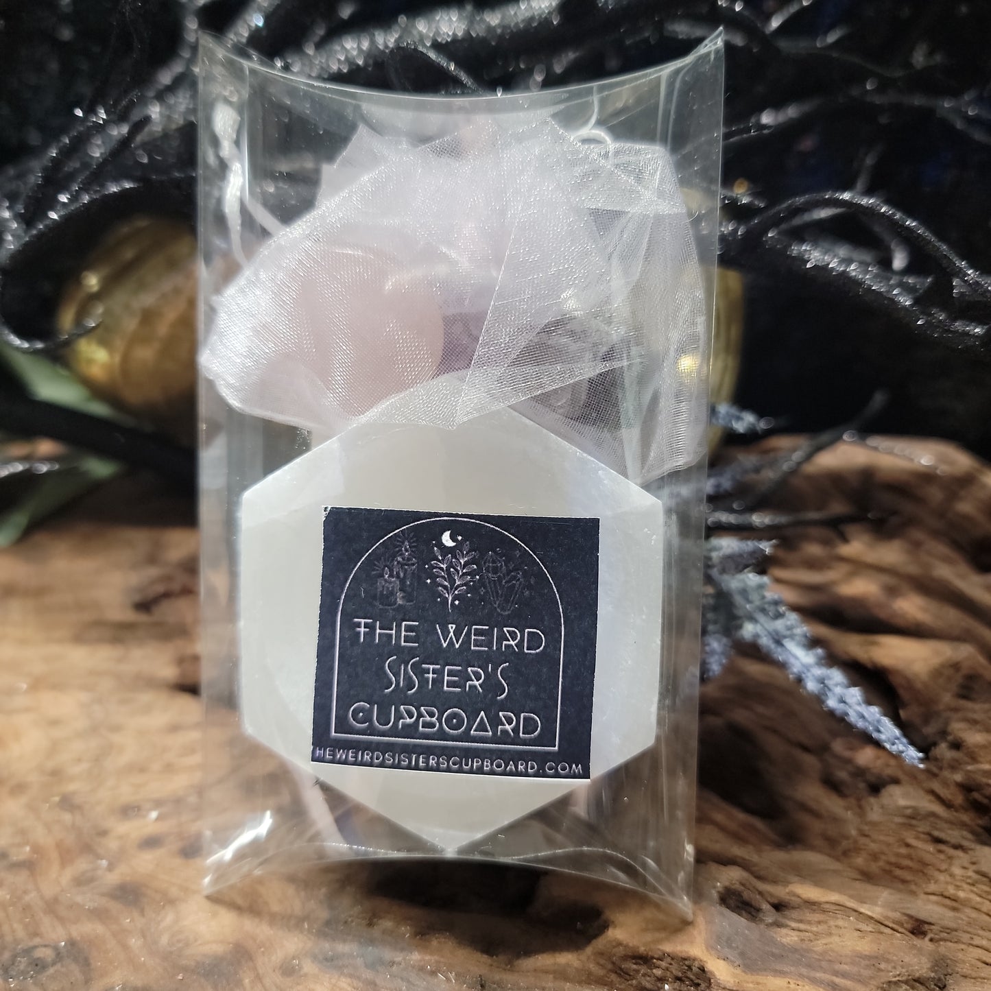 Selenite Self-Love Bowl Set β Rose Quartz, Amethyst & Fluorite