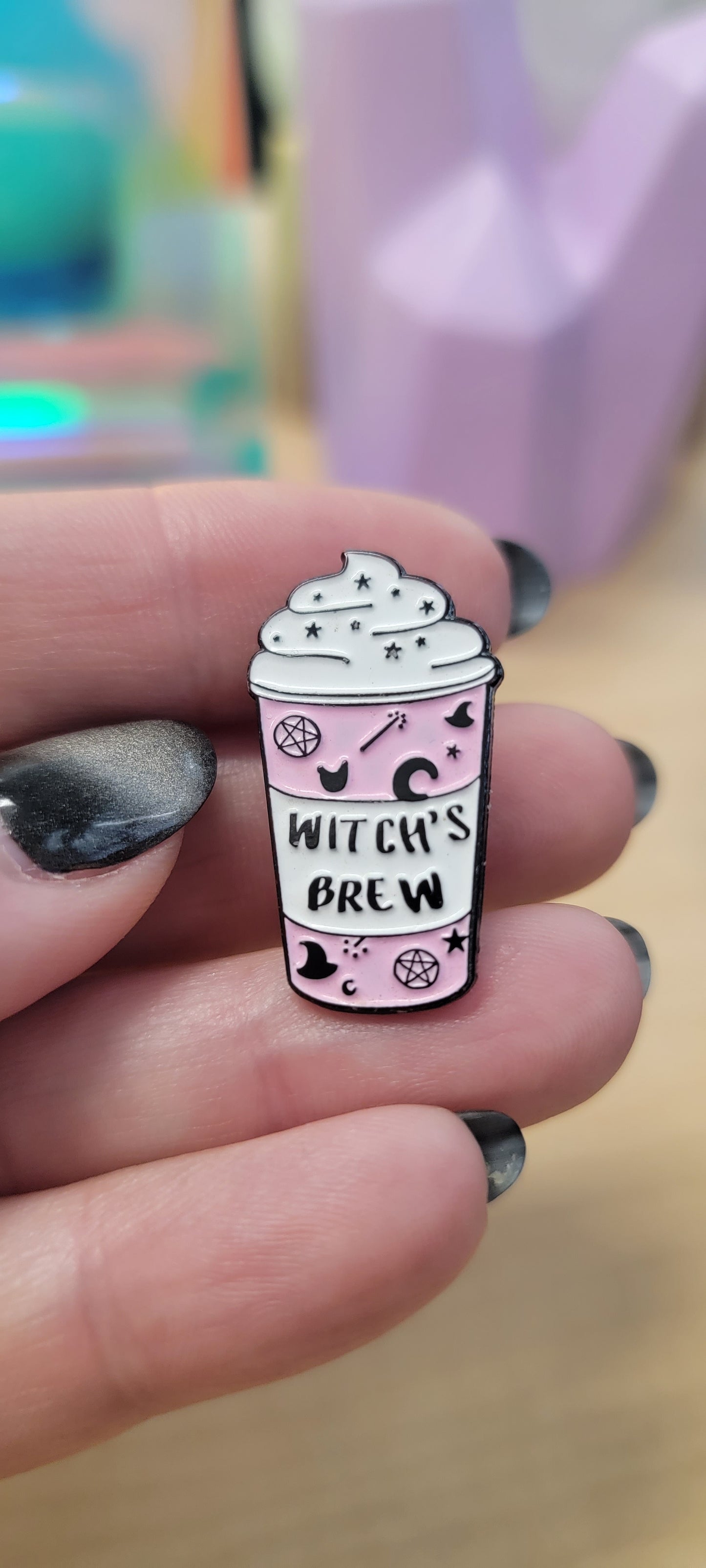 Frappuccino Witch’s Brew Enamel Pin – Cute Magical Coffee Pin