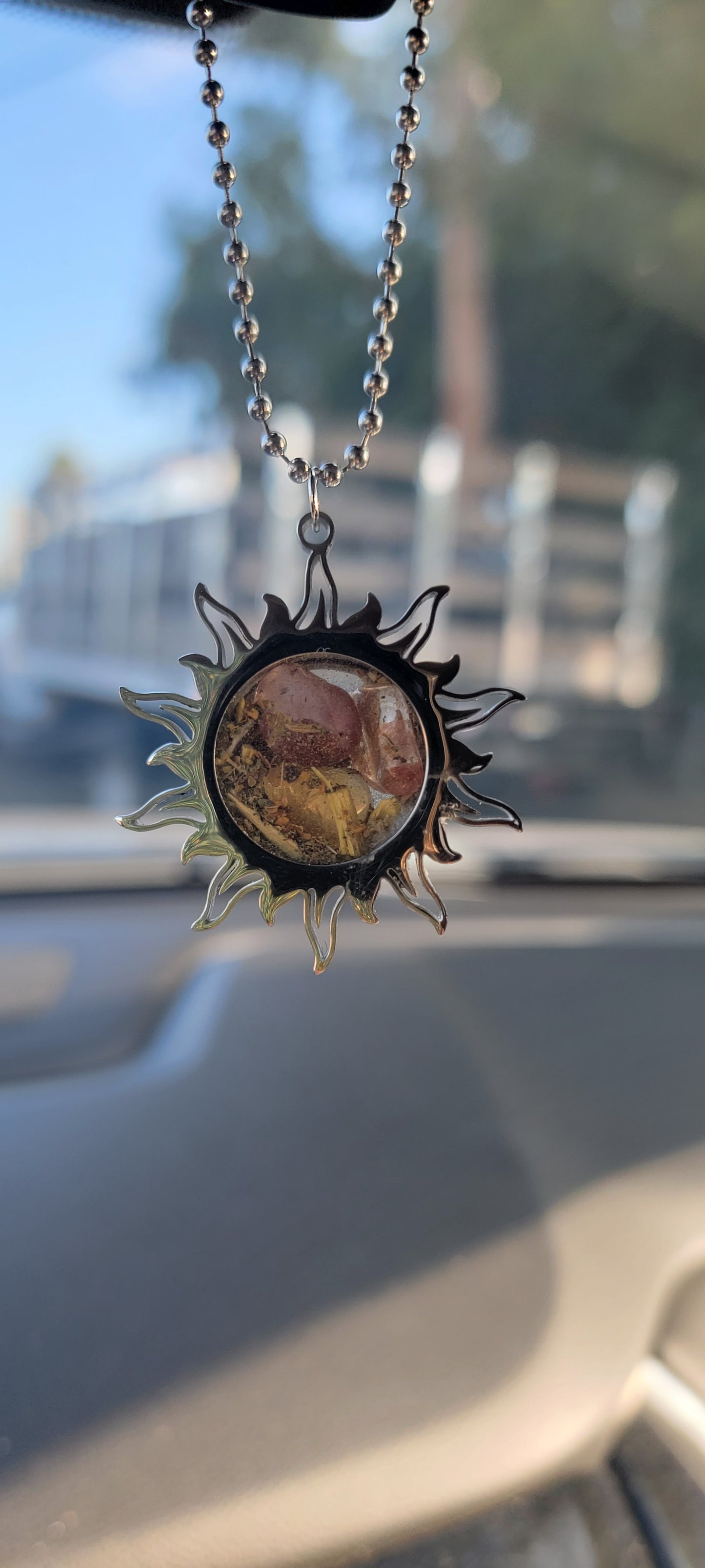 Success Rear View Mirror Charm - Spelled Car Amulet for Confidence and Prosperity