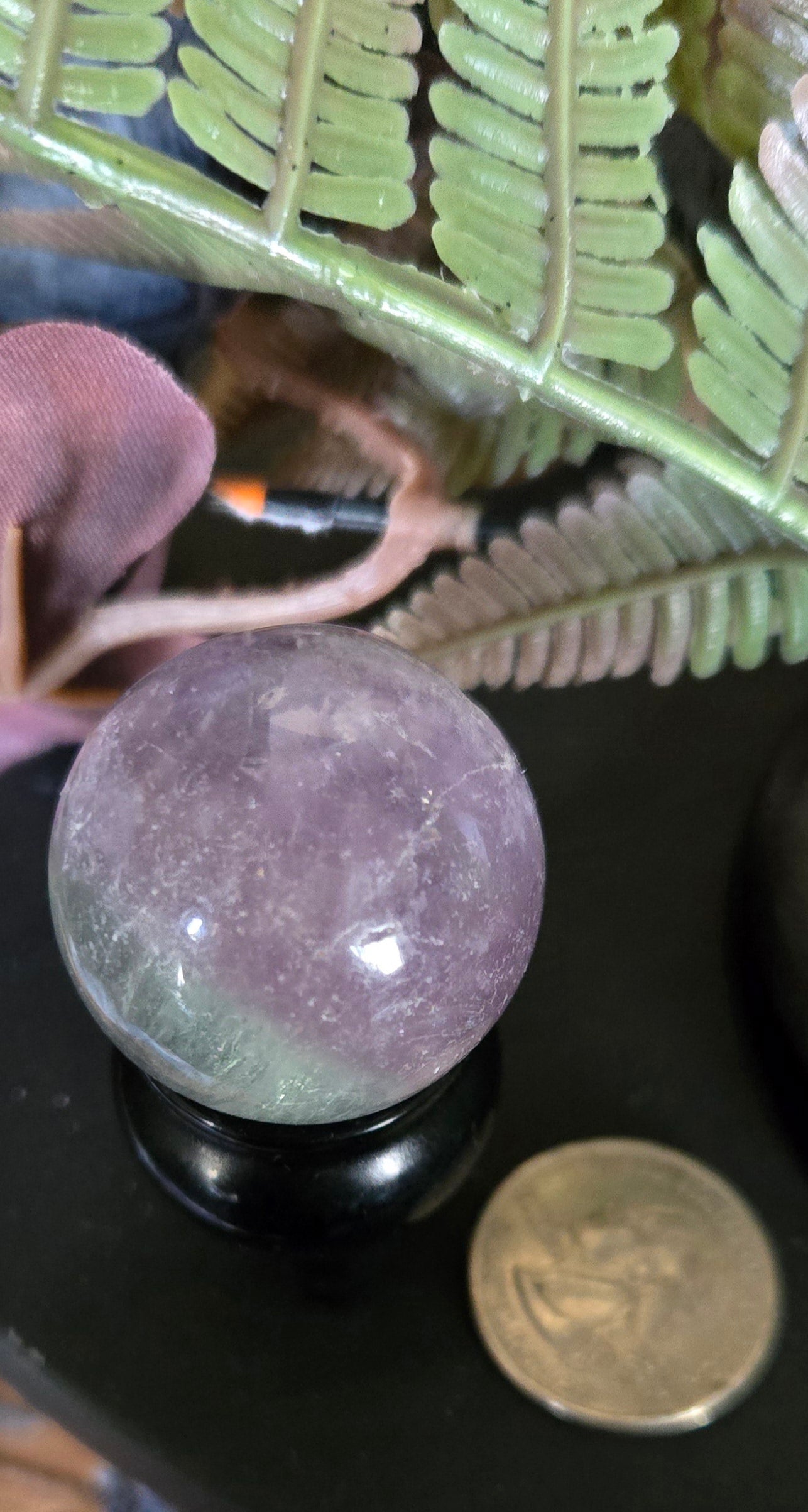 Cauldron Crystal Sphere Holder – Wiccan Stand for Scrying Ball or Energy Work