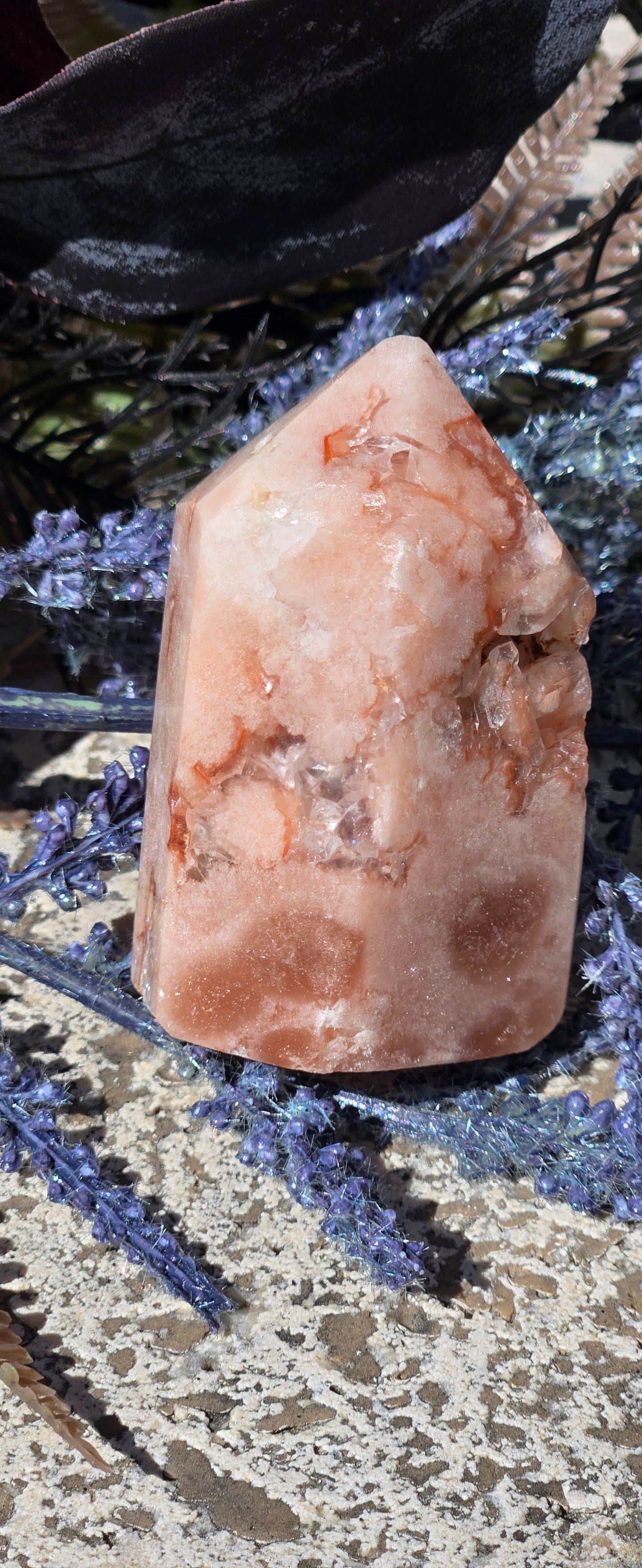 Druzy Pink Amethyst Obelisk Tower – Heart Chakra Crystal for Emotional Healing