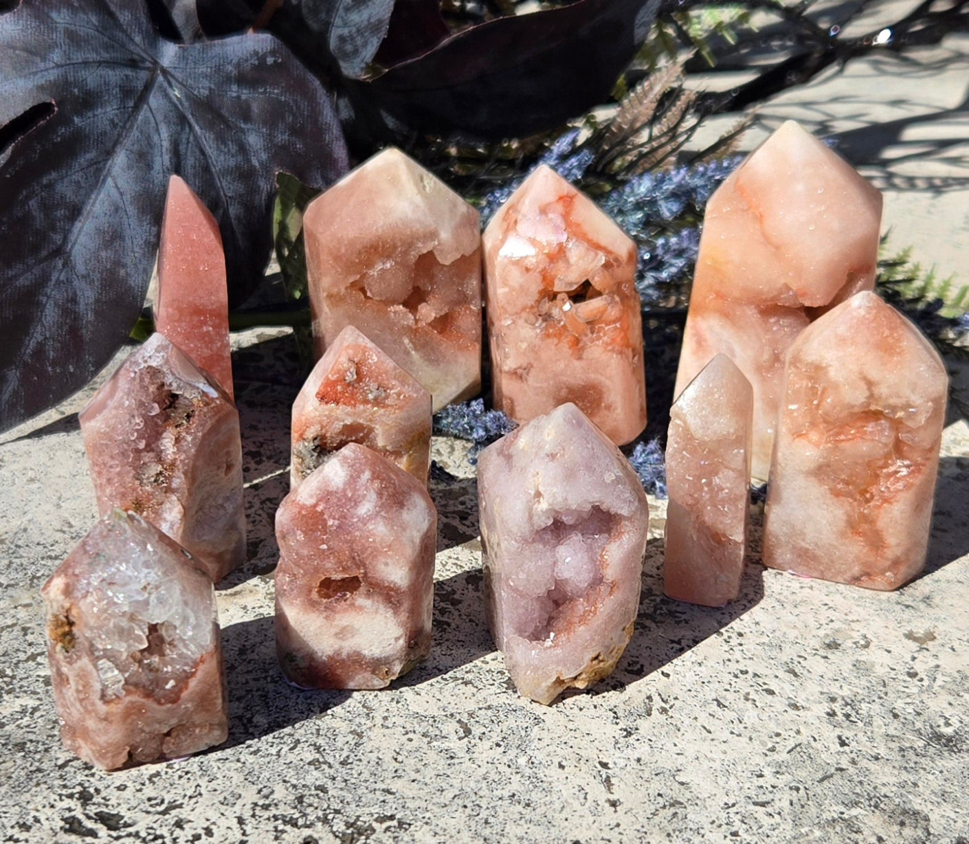 Druzy Pink Amethyst Obelisk Tower – Heart Chakra Crystal for Emotional Healing