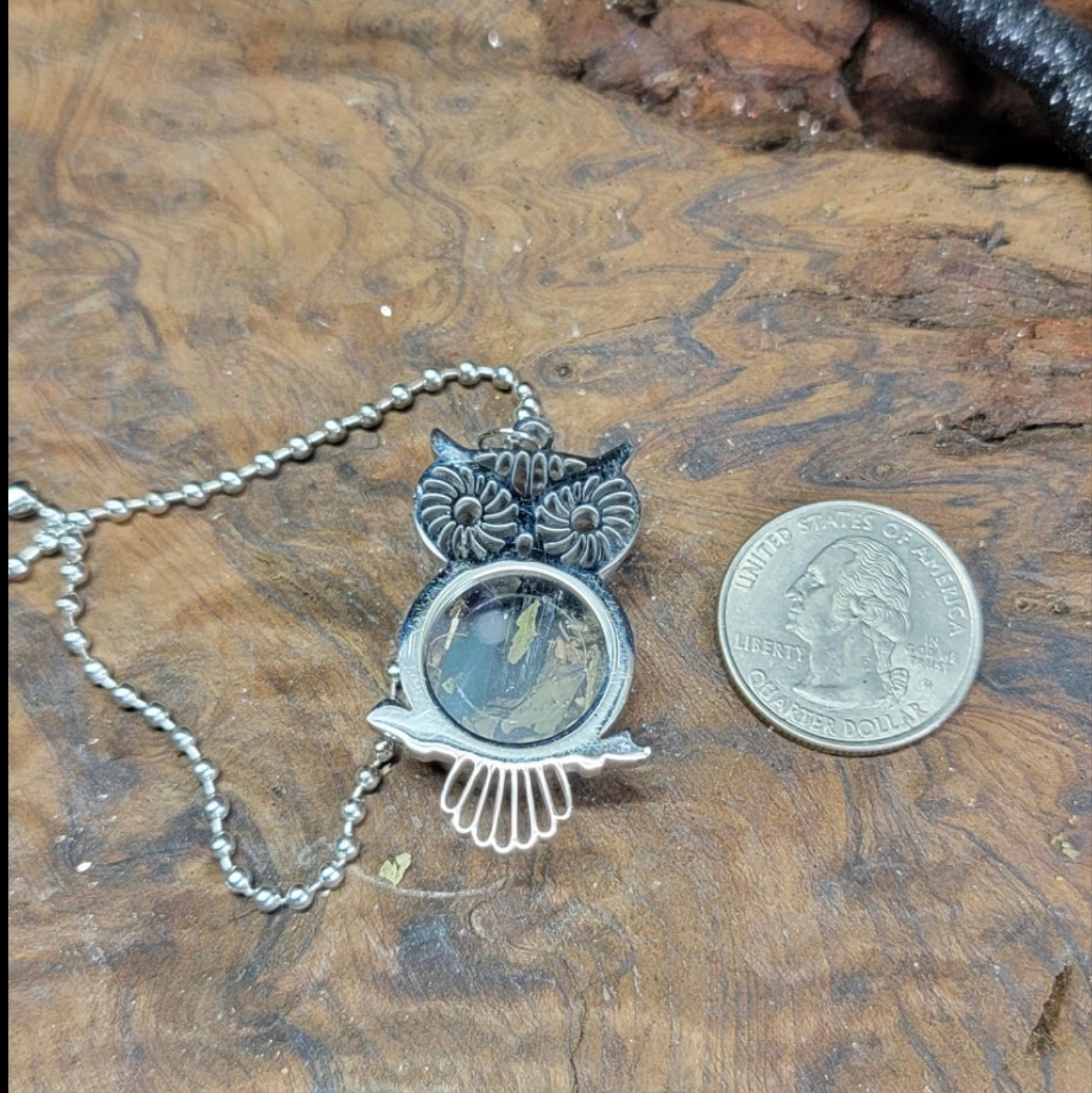 Wise Owl Crystal & Herb Travel Charm โ Protection Talisman for Journeys