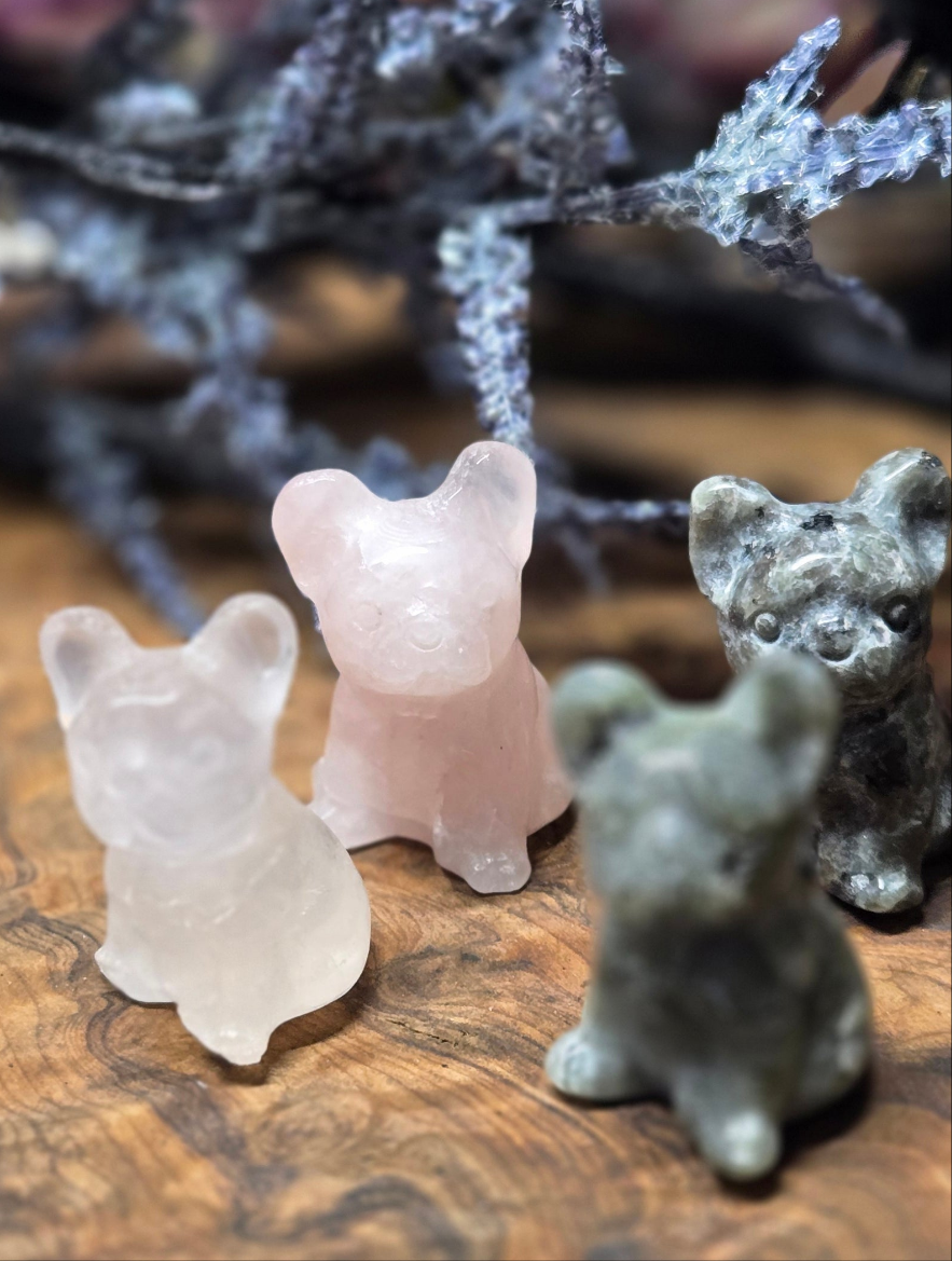 French Bulldog Crystal Figurine – Decorative Crystal Dog Sculpture for Home Decor