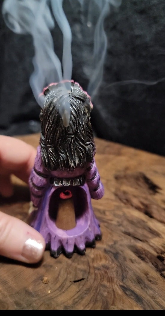 Voodoo inspired La Catrina Cone Incense Burner – Día de los Muertos Altar Decor