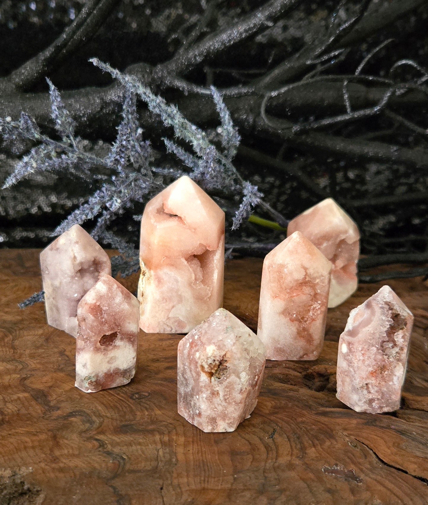 Druzy Pink Amethyst Obelisk Tower – Heart Chakra Crystal for Emotional Healing