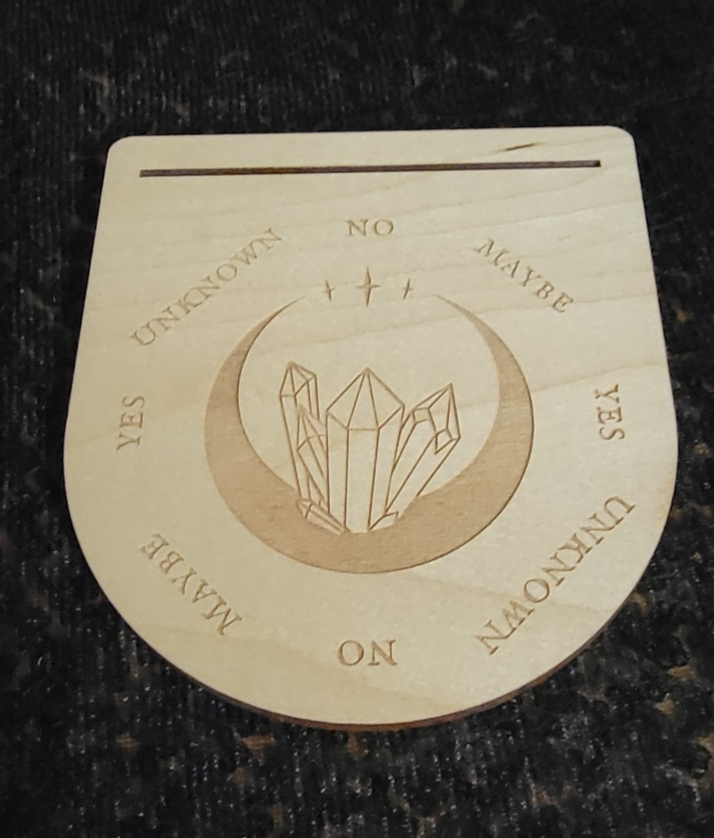 Single Tarot Card Holder with Pendulum Board – Wooden Divination Tool for Daily Draws & Dowsing