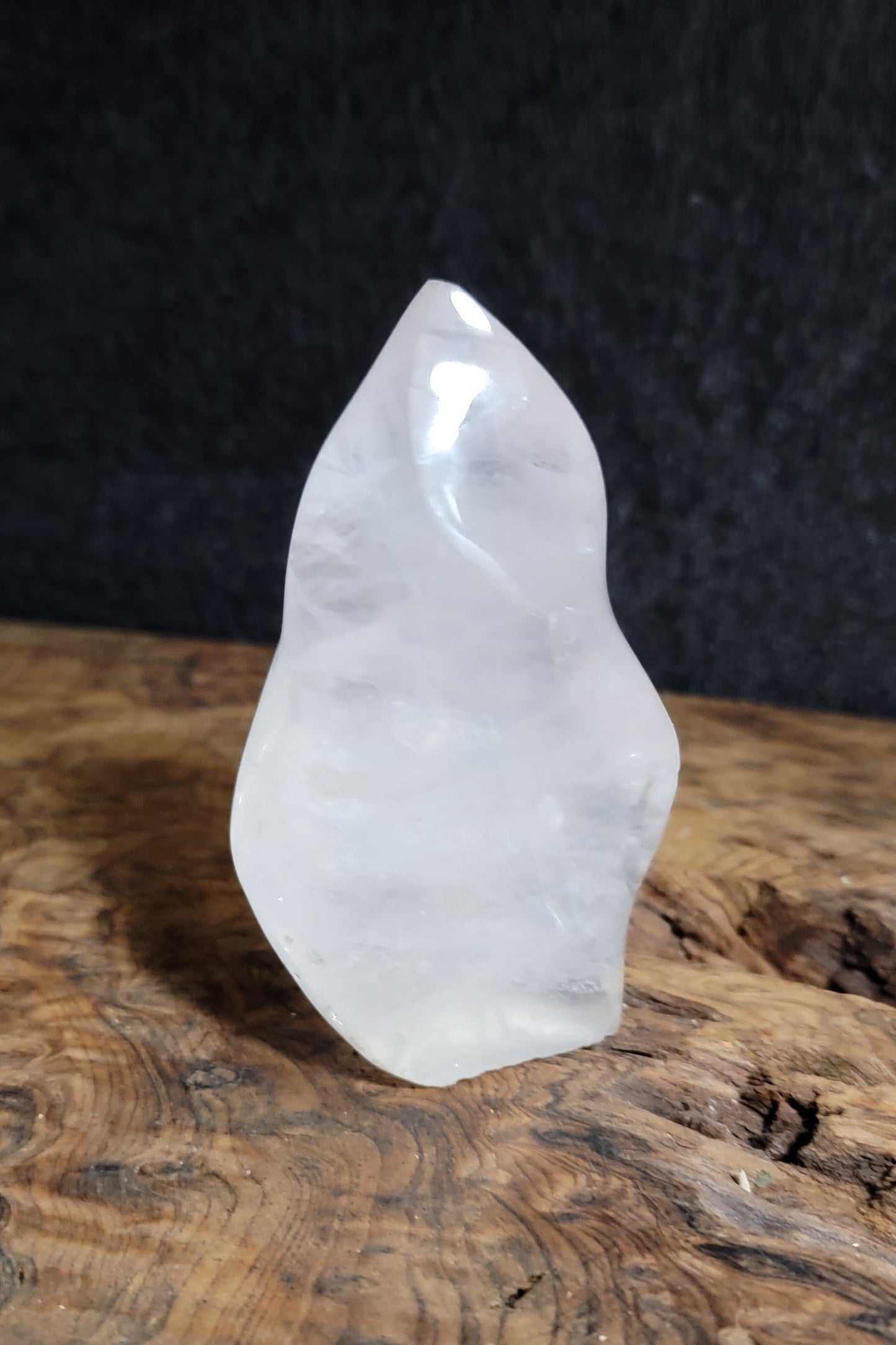 Rose Quartz Flame – 4" Heart Healing Crystal for Love & Harmony