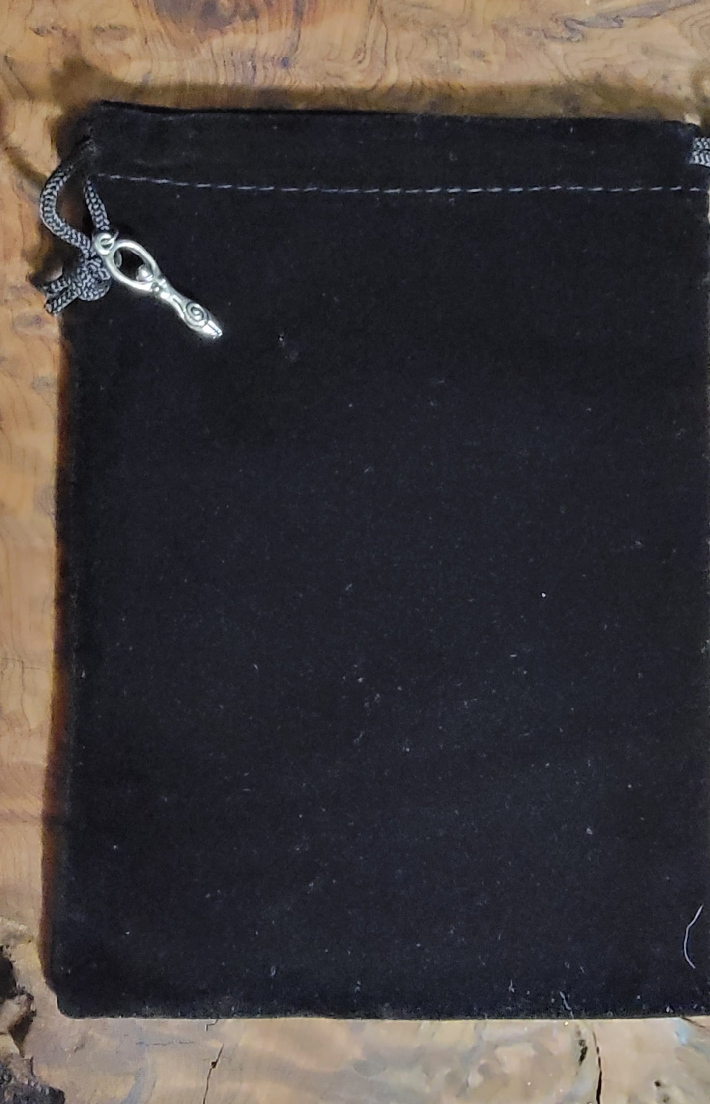 Charmed Black Velveteen Tarot Bag – 7" x 5" Crystal & Card Pouch