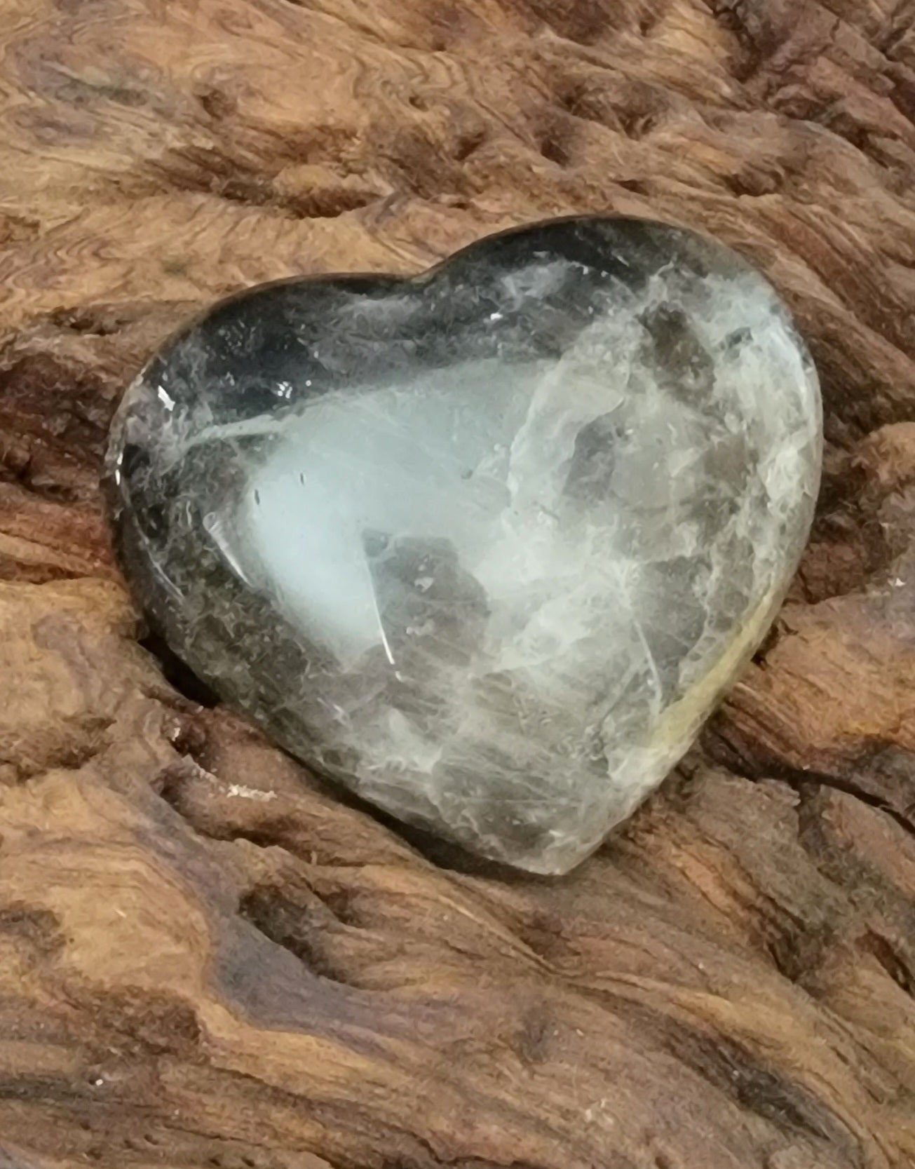 Smoky Quartz Heart Crystal β 3" Grounding & Protection Stone