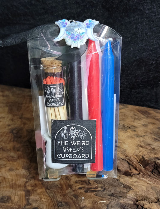 Candle Magic Starter Kit – Beginner Spell Candle Set for Witchcraft & Rituals