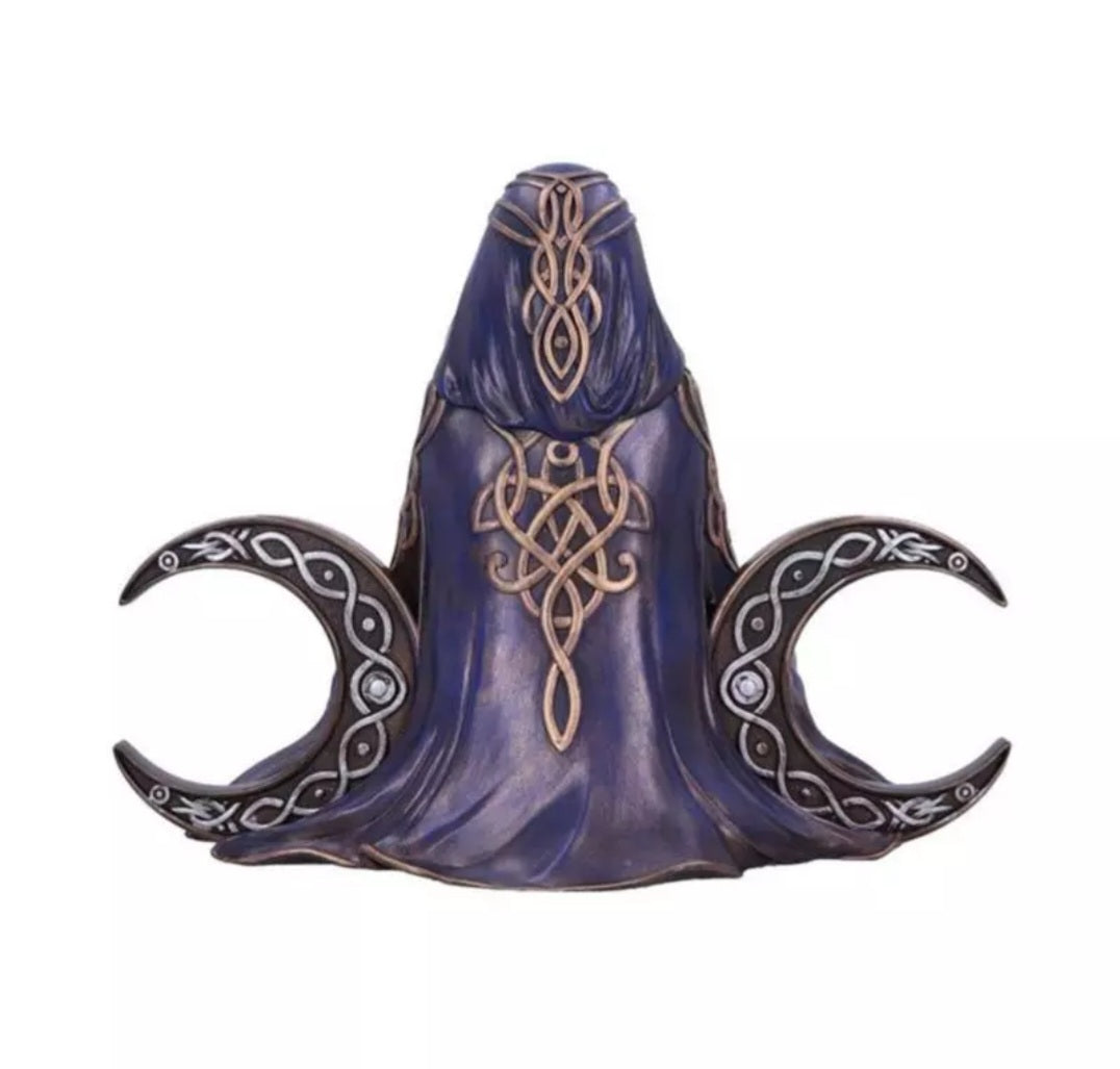 Triple Moon Goddess Statue – Divine Feminine Altar Decor