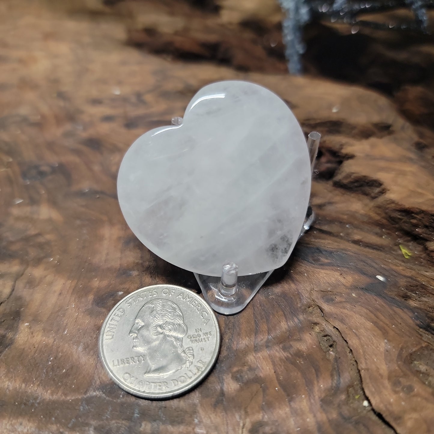 Clear Quartz Heart 1.5"