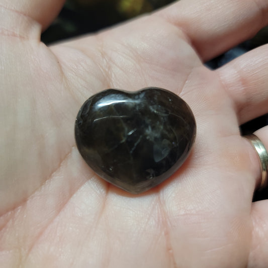 Smokey Quartz Heart 1"