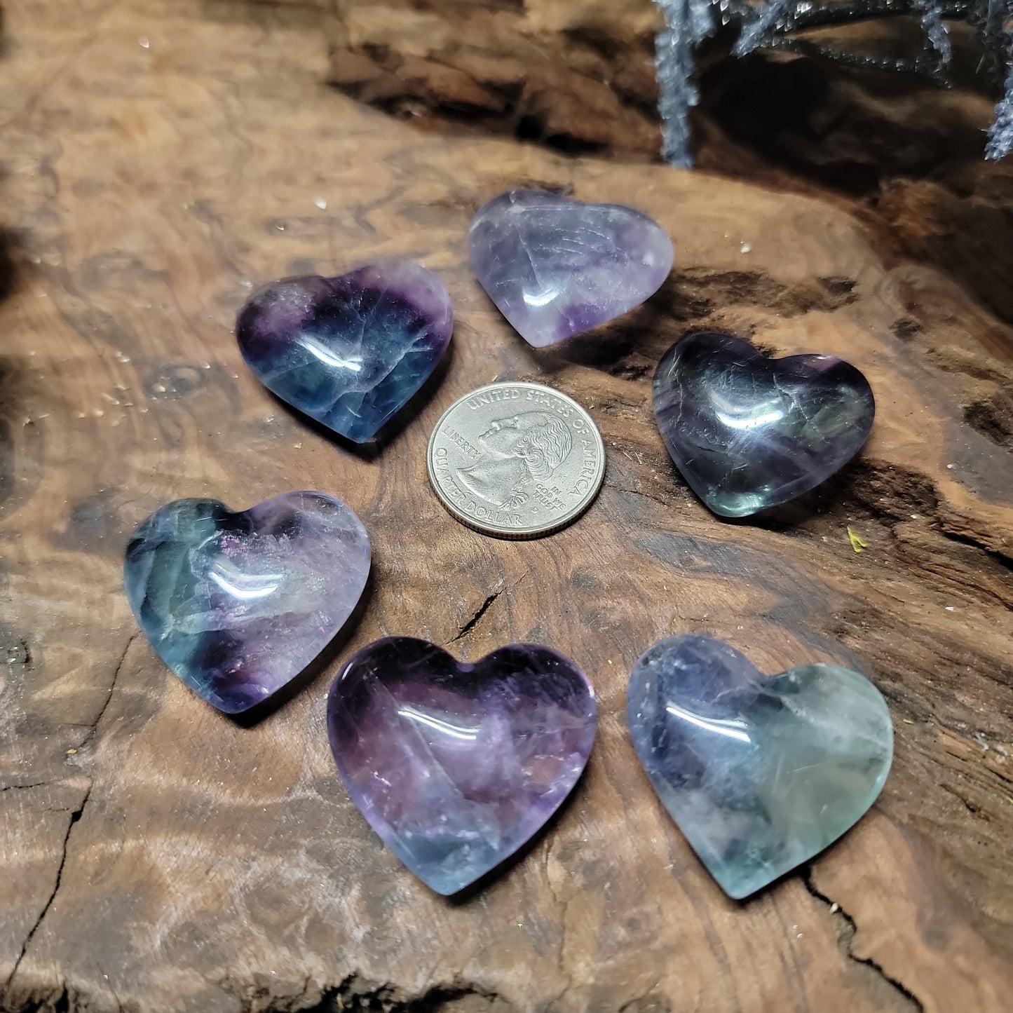 Fluorite Heart 1"