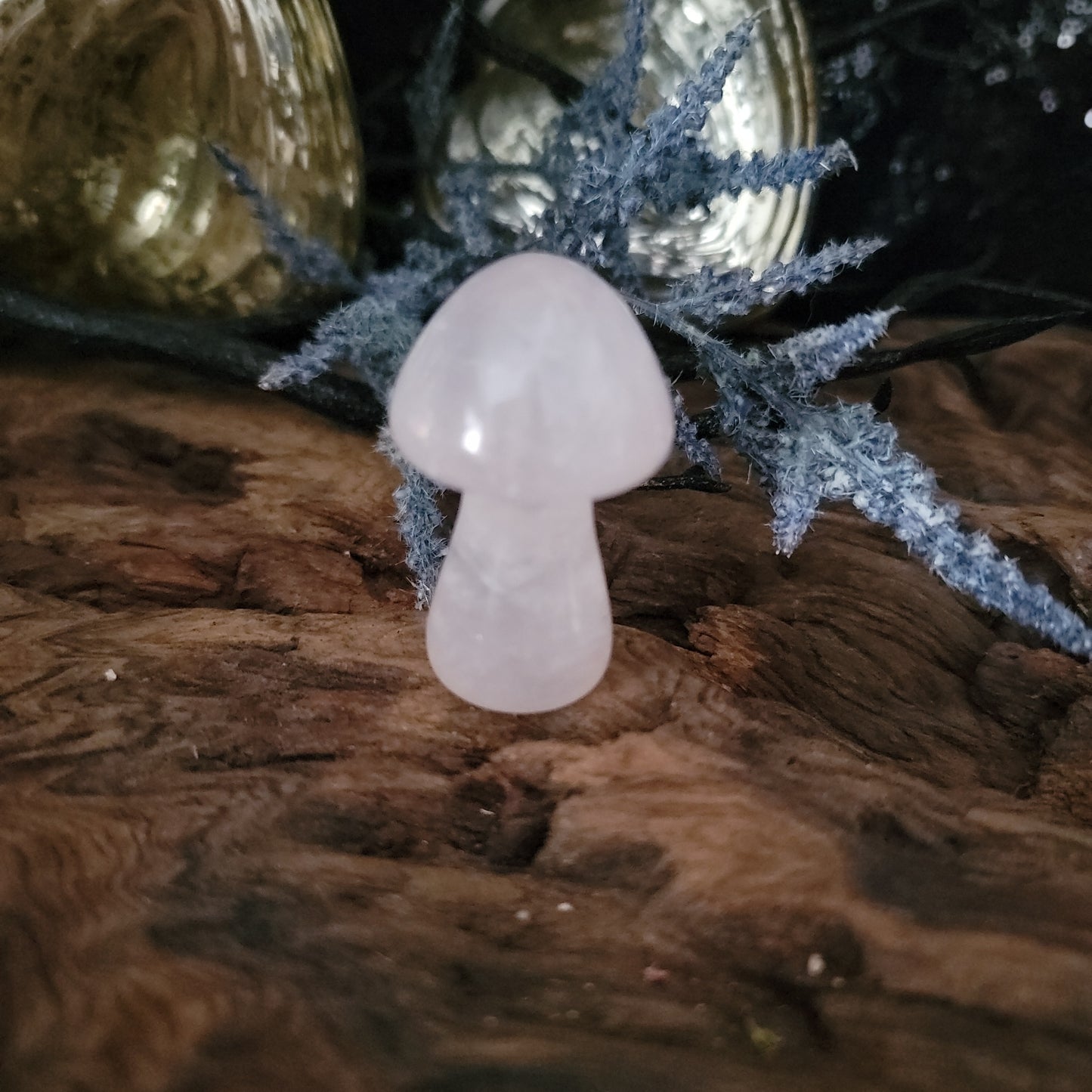 2" Rose Quartz Crystal Mushroom, Crystal Mushroom, Rose Quartz Mushroom