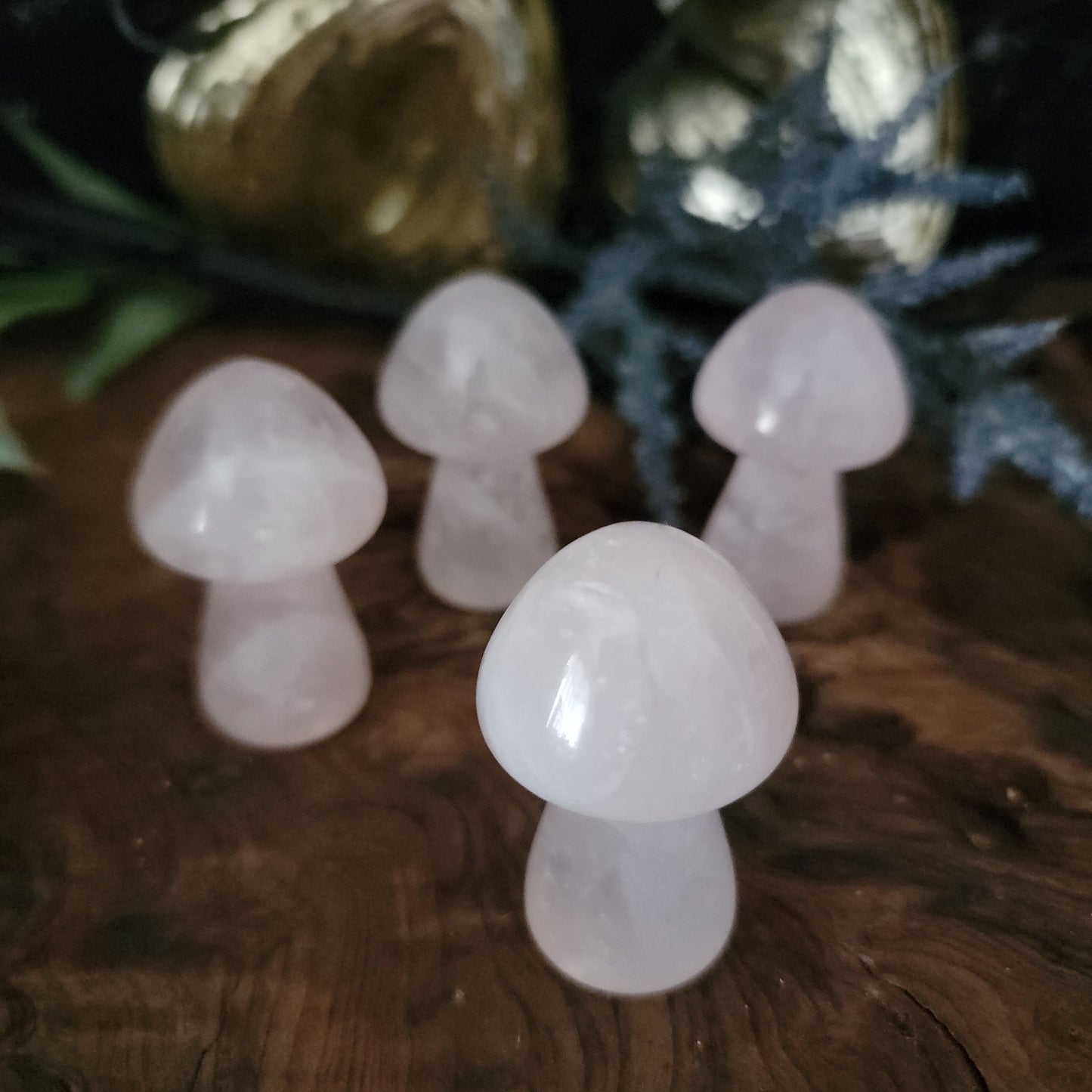 2" Rose Quartz Crystal Mushroom, Crystal Mushroom, Rose Quartz Mushroom