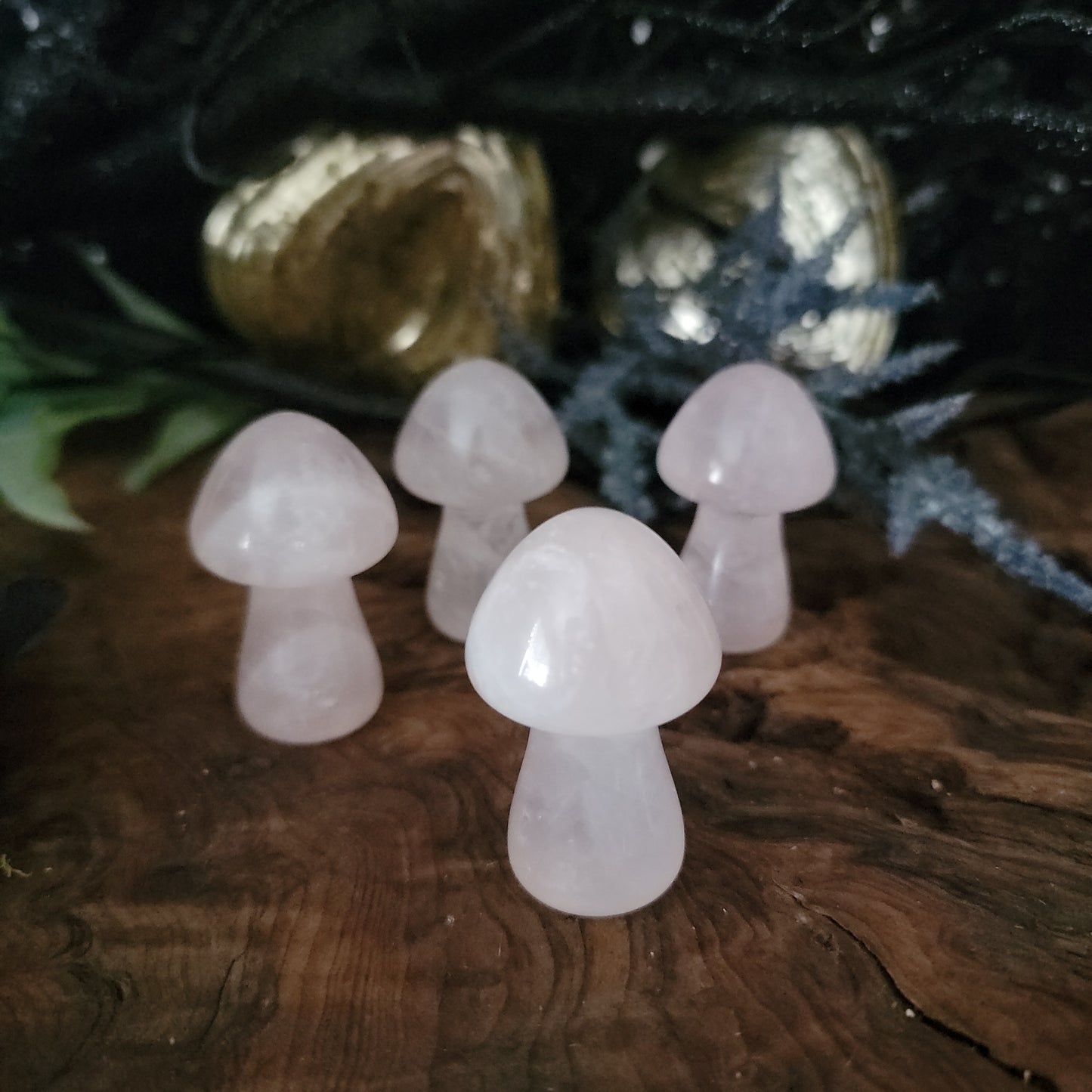 2" Rose Quartz Crystal Mushroom, Crystal Mushroom, Rose Quartz Mushroom