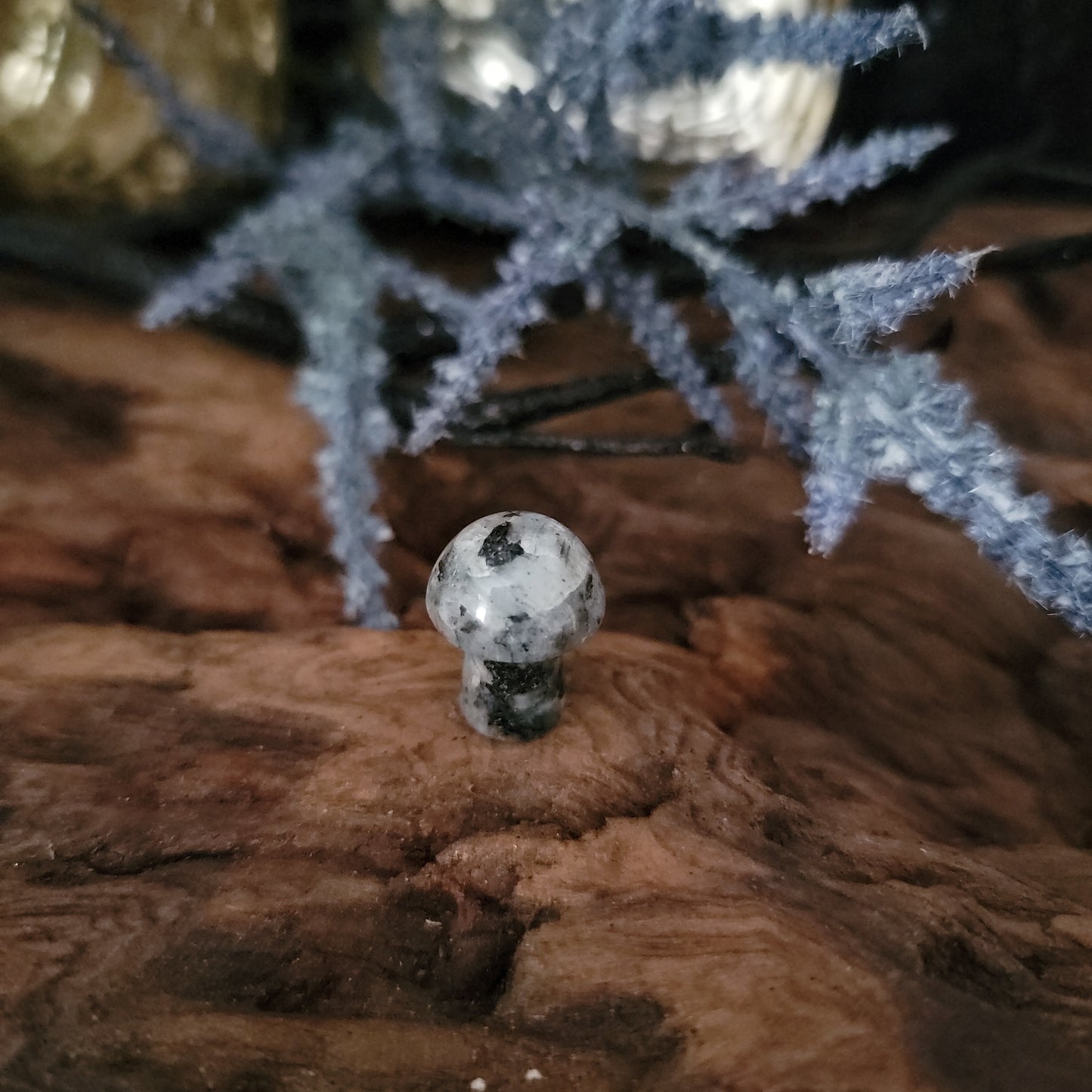 Crystal Mushroom – Labradorite, Amethyst, Rose Quartz Mini 3/4"