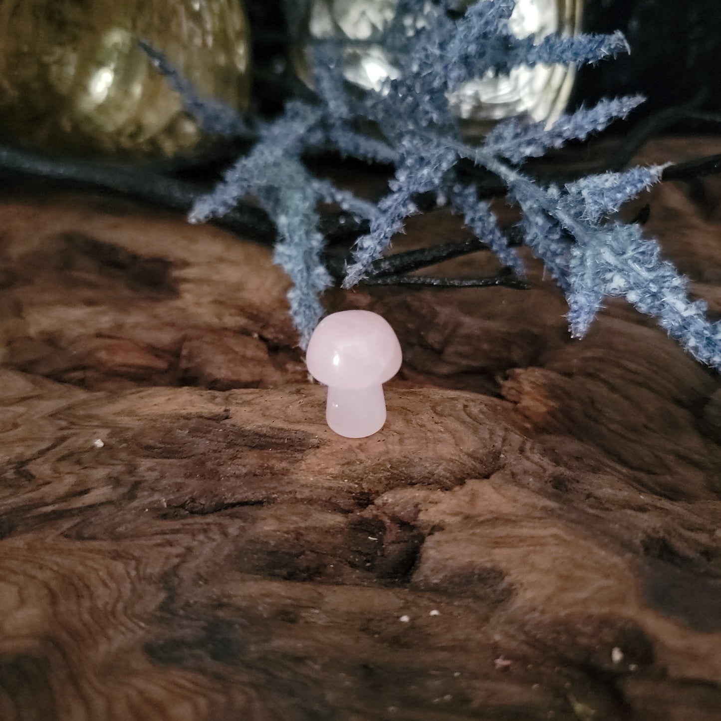 Crystal Mushroom – Labradorite, Amethyst, Rose Quartz Mini 3/4"