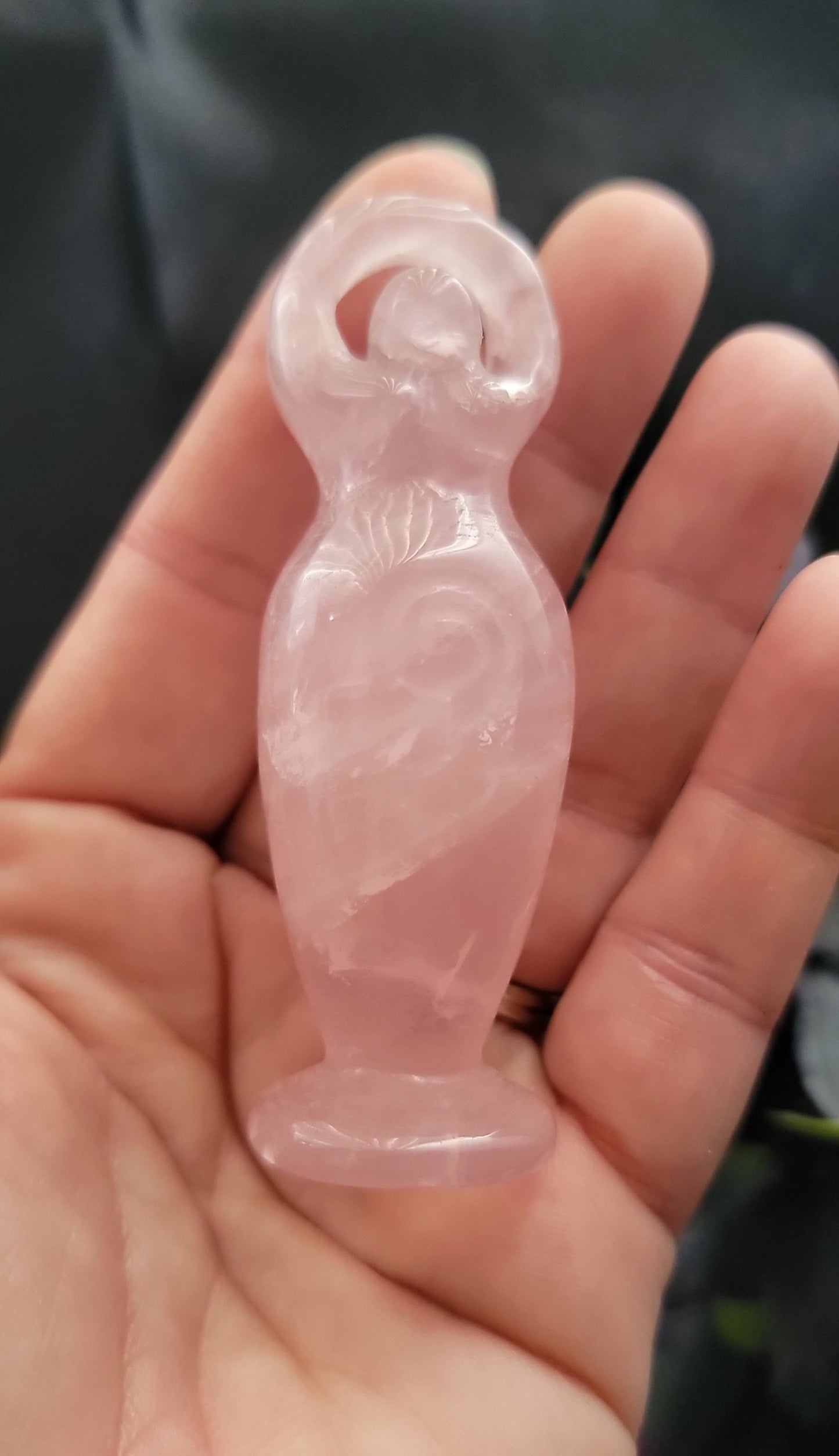 Quartz Crystal Goddess Statue, Crystal Triple Moon Goddess , Rose Quartz Crystal Goddess,  Clear Quartz Crystal Goddess