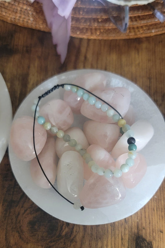 Amazonite Adjustable Bracelet – Calming Energy & Communication Crystal