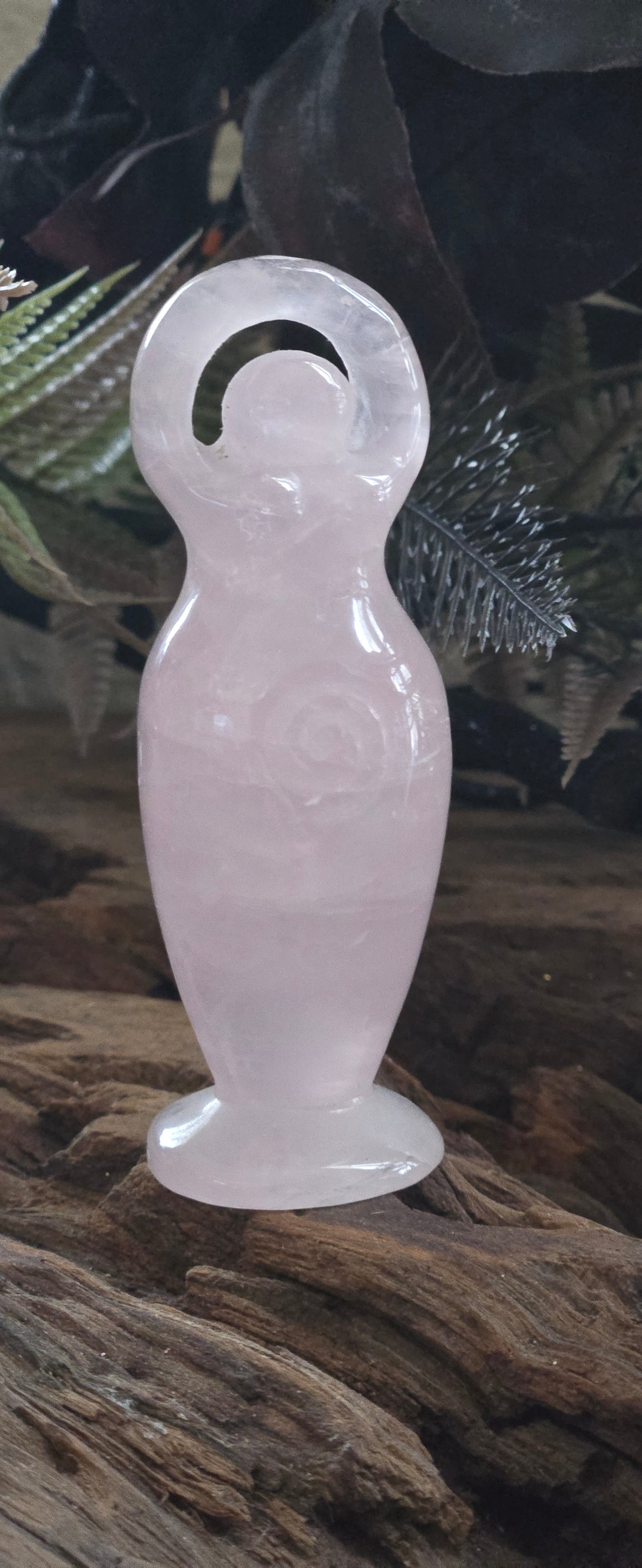 Quartz Crystal Goddess Statue, Crystal Triple Moon Goddess , Rose Quartz Crystal Goddess,  Clear Quartz Crystal Goddess