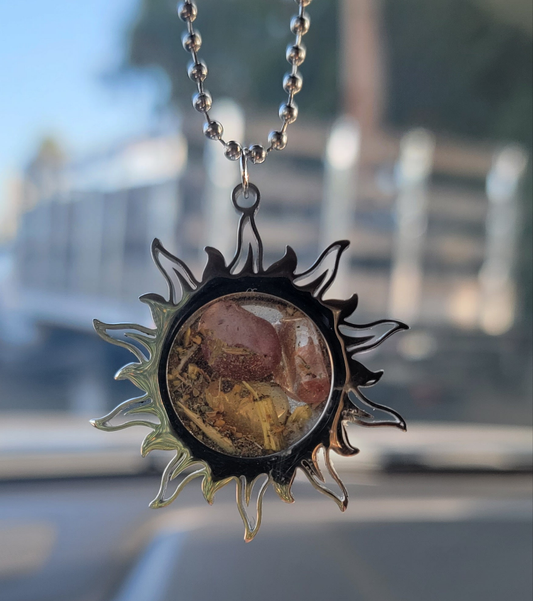 Success Rear View Mirror Charm - Spelled Car Amulet for Confidence and Prosperity