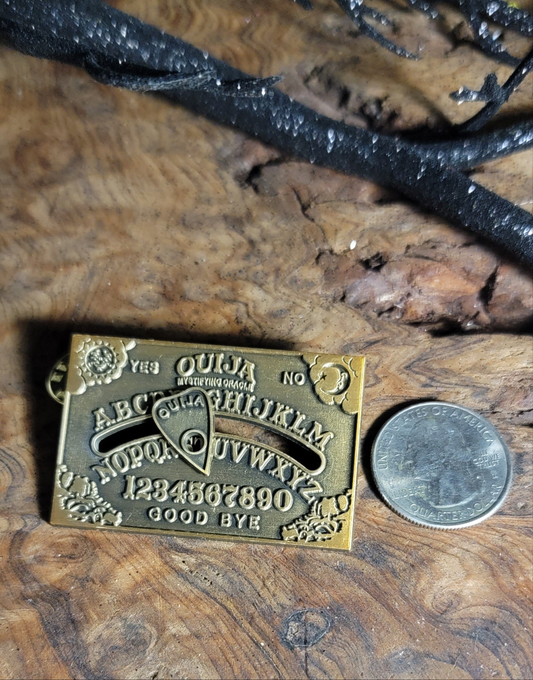 3D Ouija Board Enamel Pin – Occult Spirit Board Lapel Pin