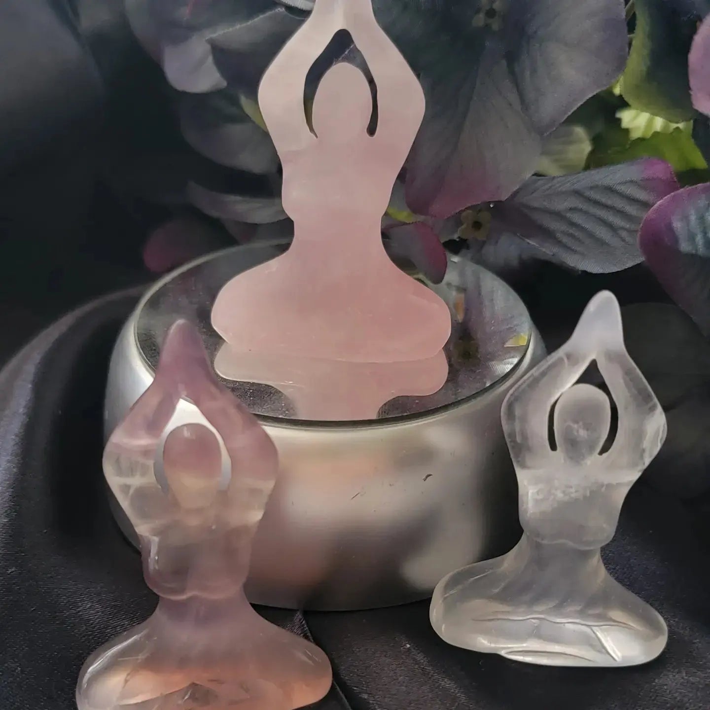 Crystal Yoga, Crystal Yogi, Crystal Meditation,  Rose quartz yogi, rose quartz yoga, Crystal Goddess, meditation goddess