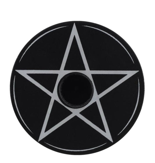 Pentagram chime/spell candle hoder, Tarot Pentacle chime/spell candle holder