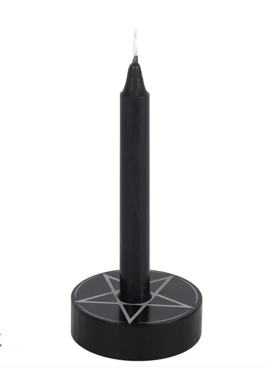 Pentagram chime/spell candle hoder, Tarot Pentacle chime/spell candle holder