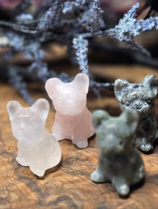 French Bulldog Crystal Figurine – Decorative Crystal Dog Sculpture for Home Decor