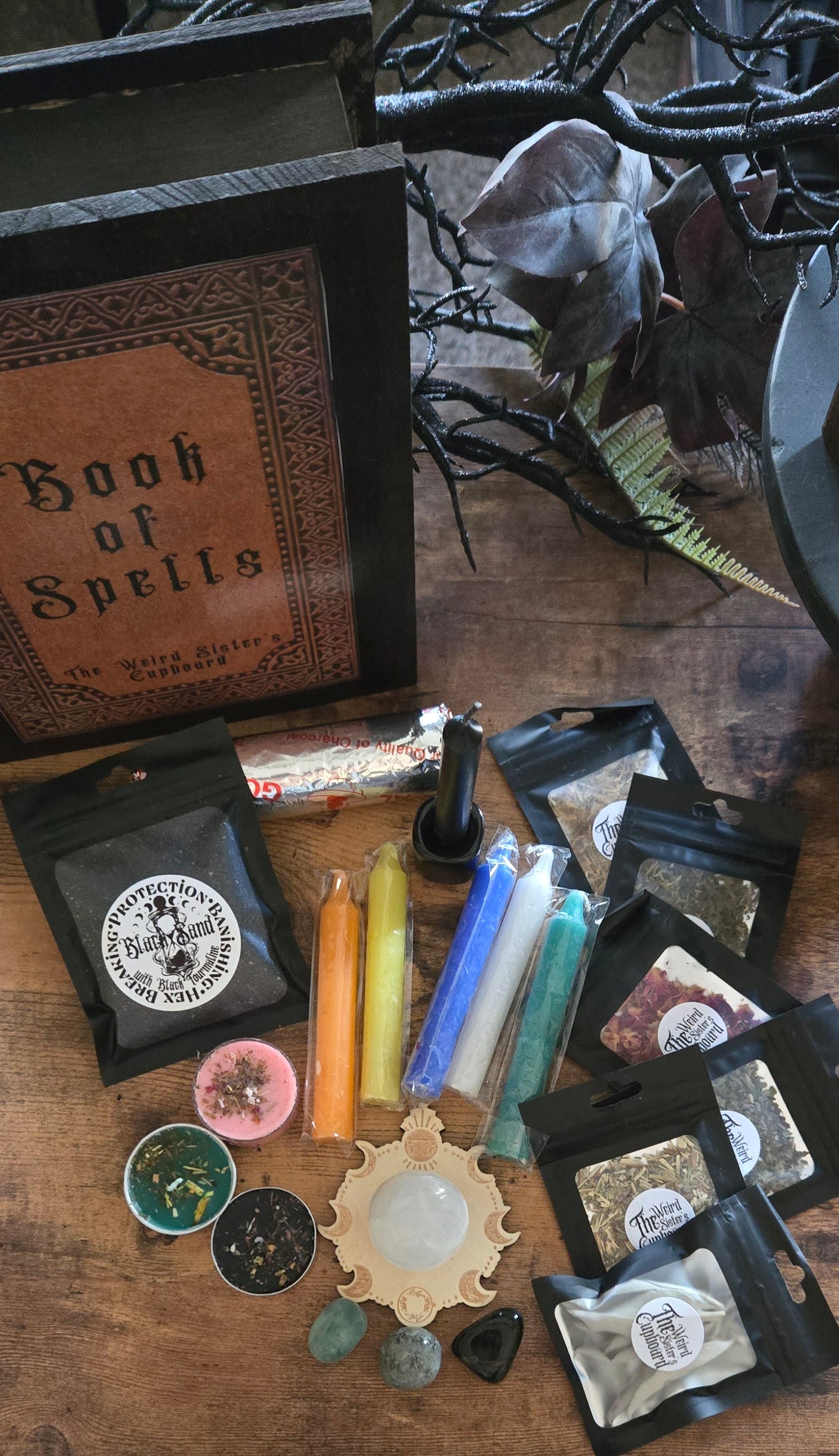 Book Of Spells Starter Witch companion kit, Book of Spells Starter Witch kit, Cast Iron Cauldron Companion Starter Witch kit