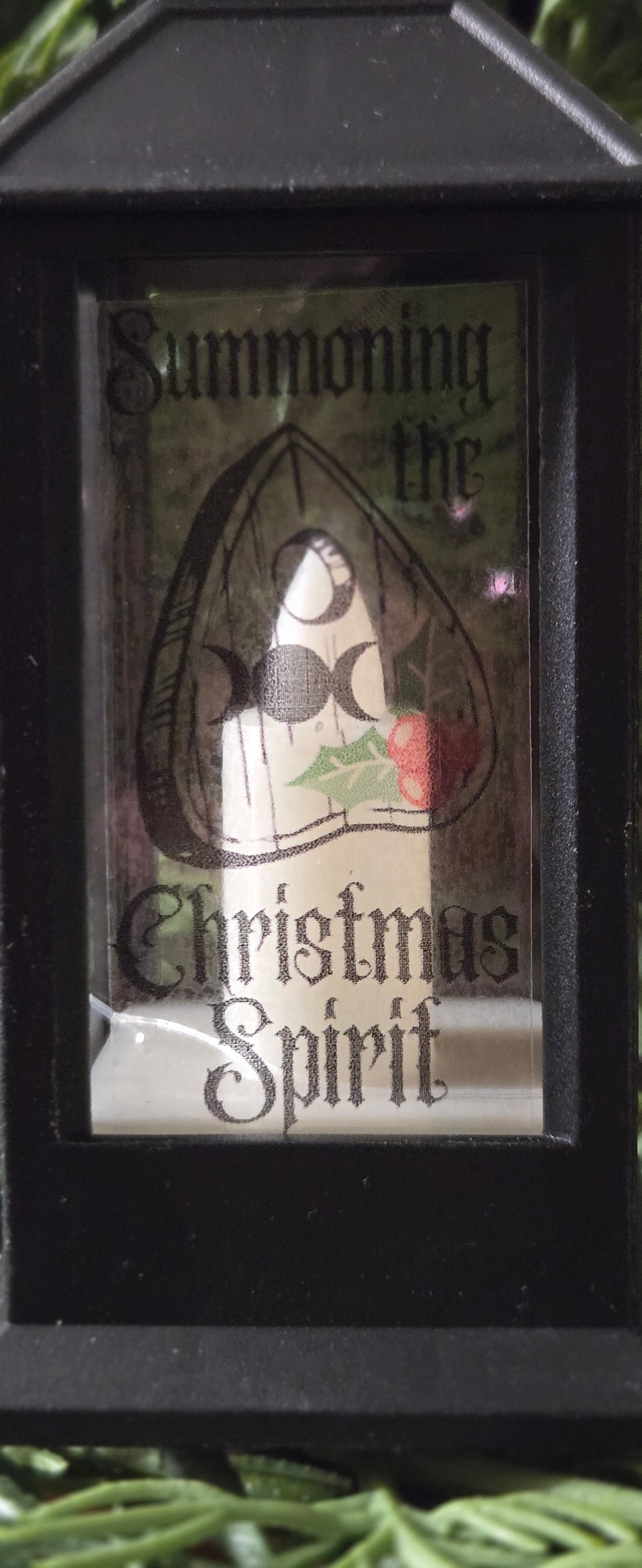 Dark Christmas Lantern Ornament set, Krampus or Witchmas Lantern Trio