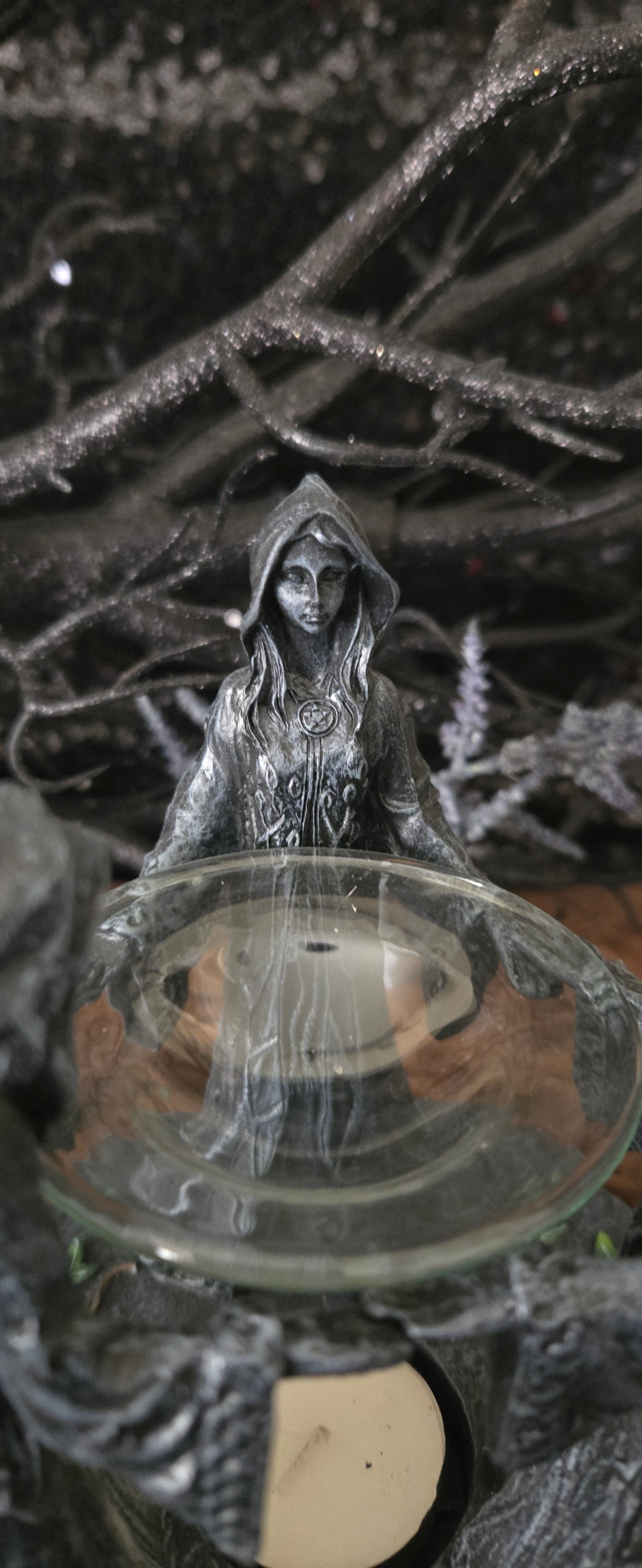 Triple Goddess Diffuser & Tealight Holder – Maiden Mother Crone Decor