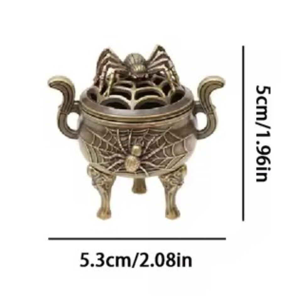 Metal cauldron incense holder