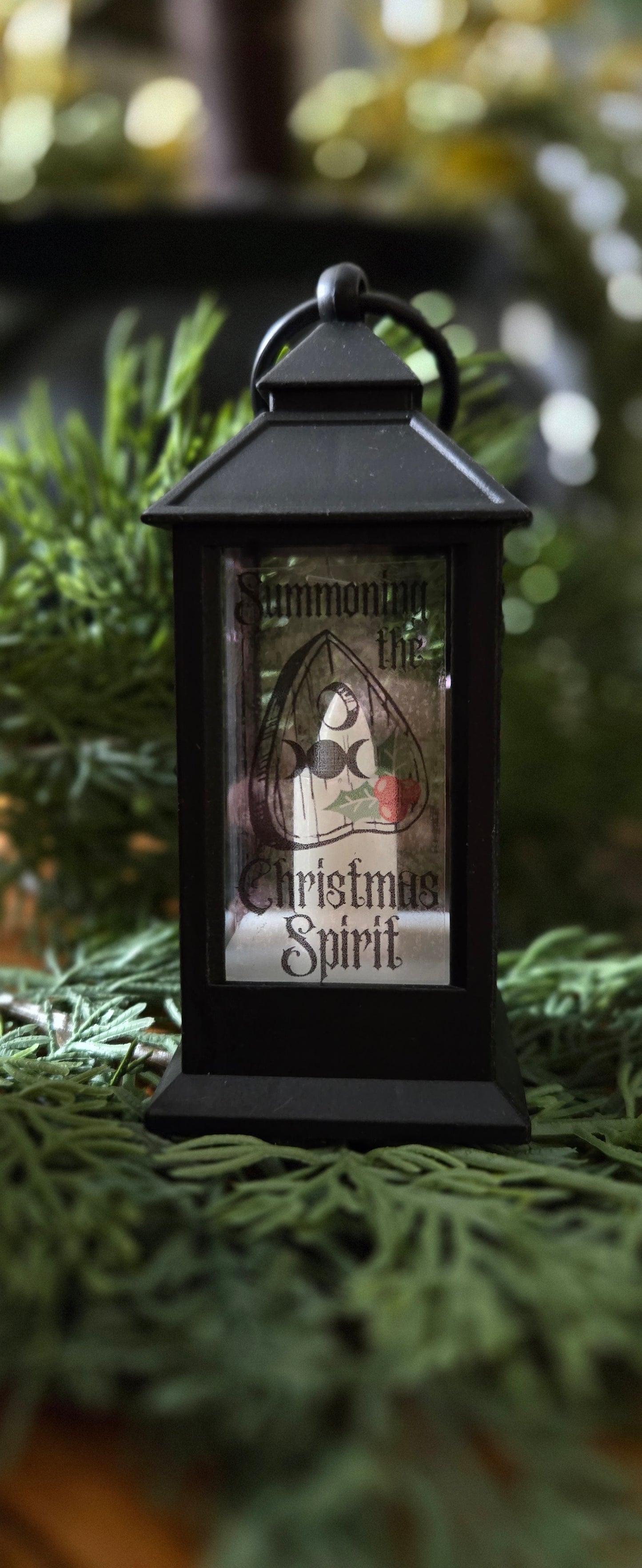 Dark Christmas Lantern Ornament set, Krampus or Witchmas Lantern Trio