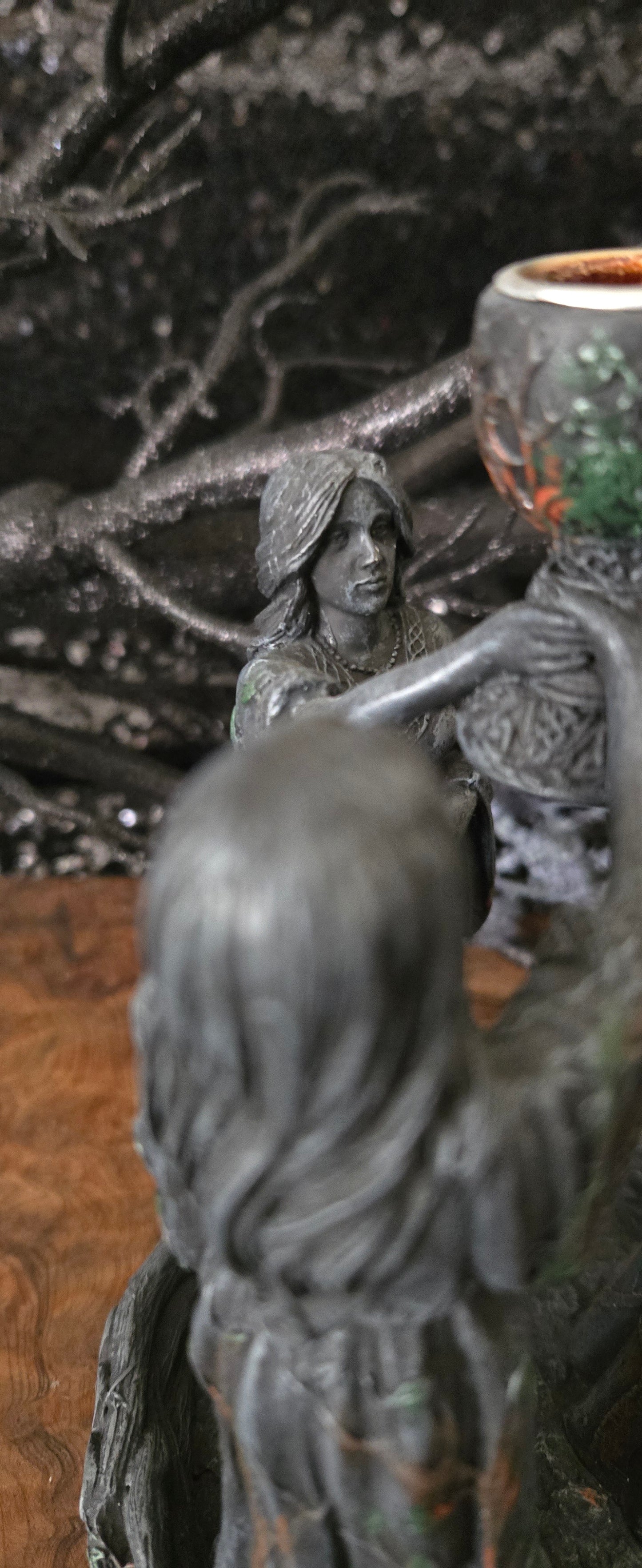 Triple Goddess Backflow Incense Burner – Mother Maiden Crone Decor