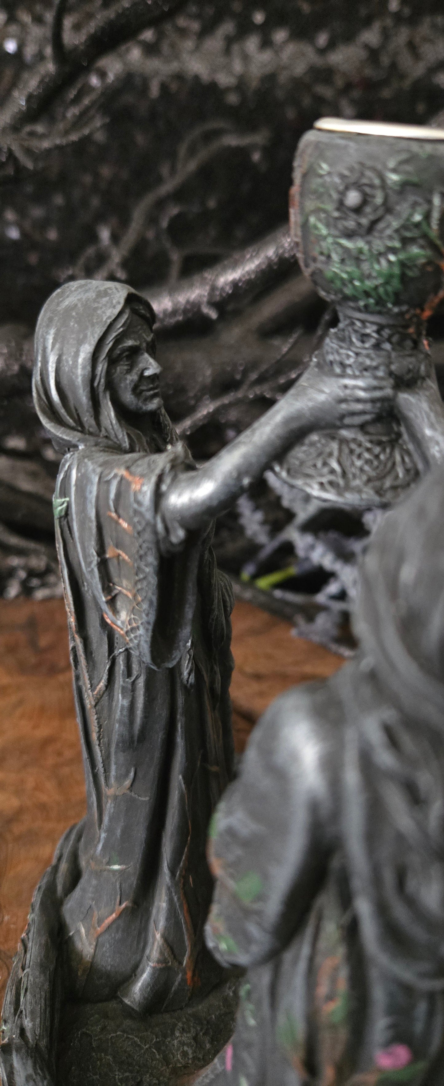 Triple Goddess Backflow Incense Burner – Mother Maiden Crone Decor