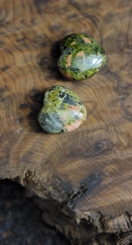 Unakite Heart 1"