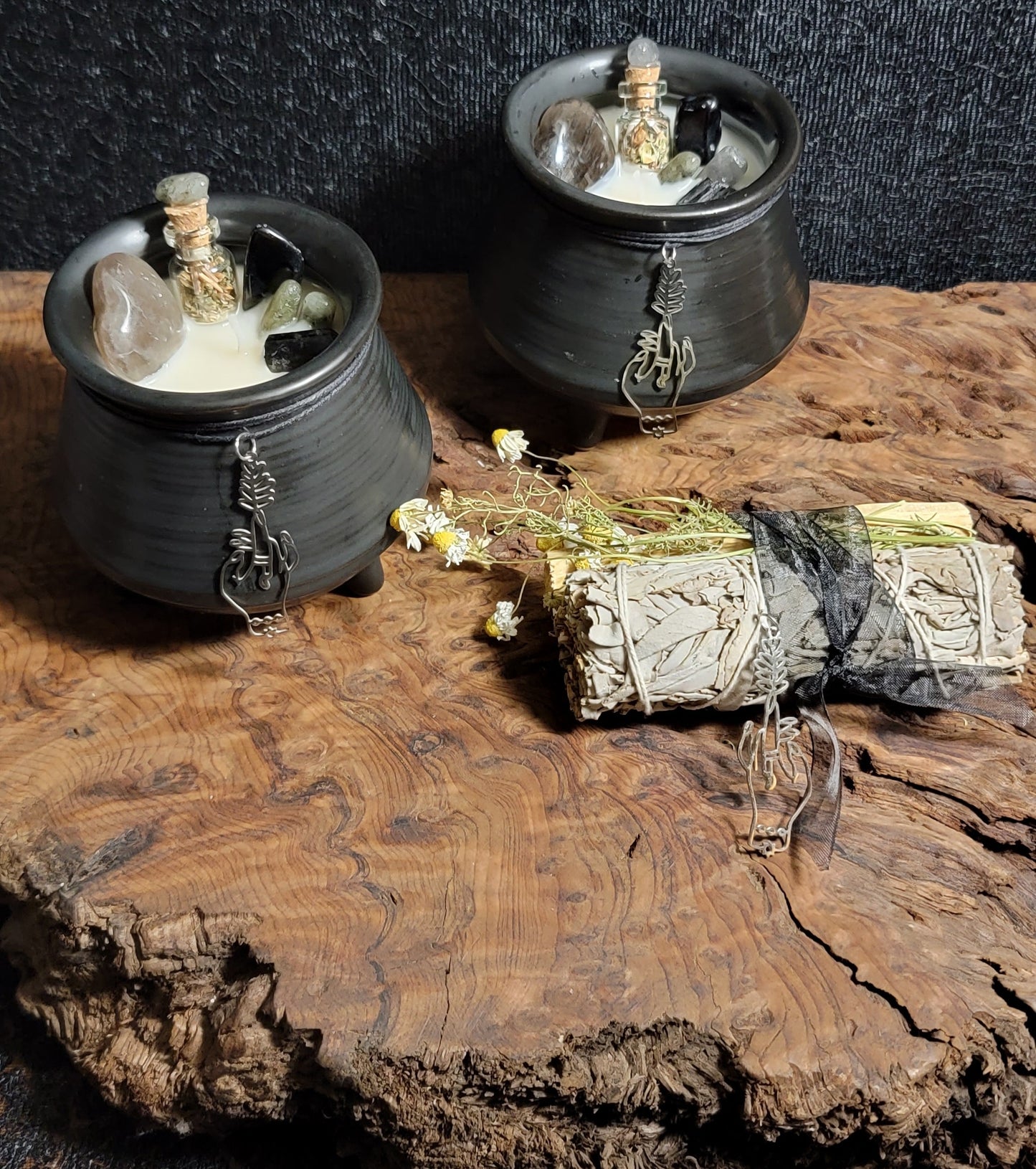 Intention Spelled Cauldron Candle 3"H Protection