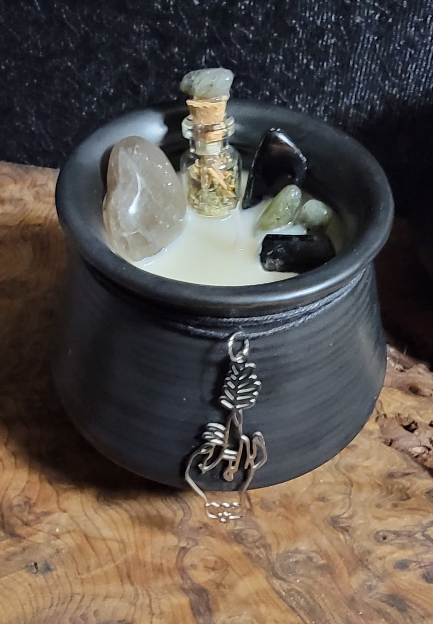 Intention Spelled Cauldron Candle 3"H Protection