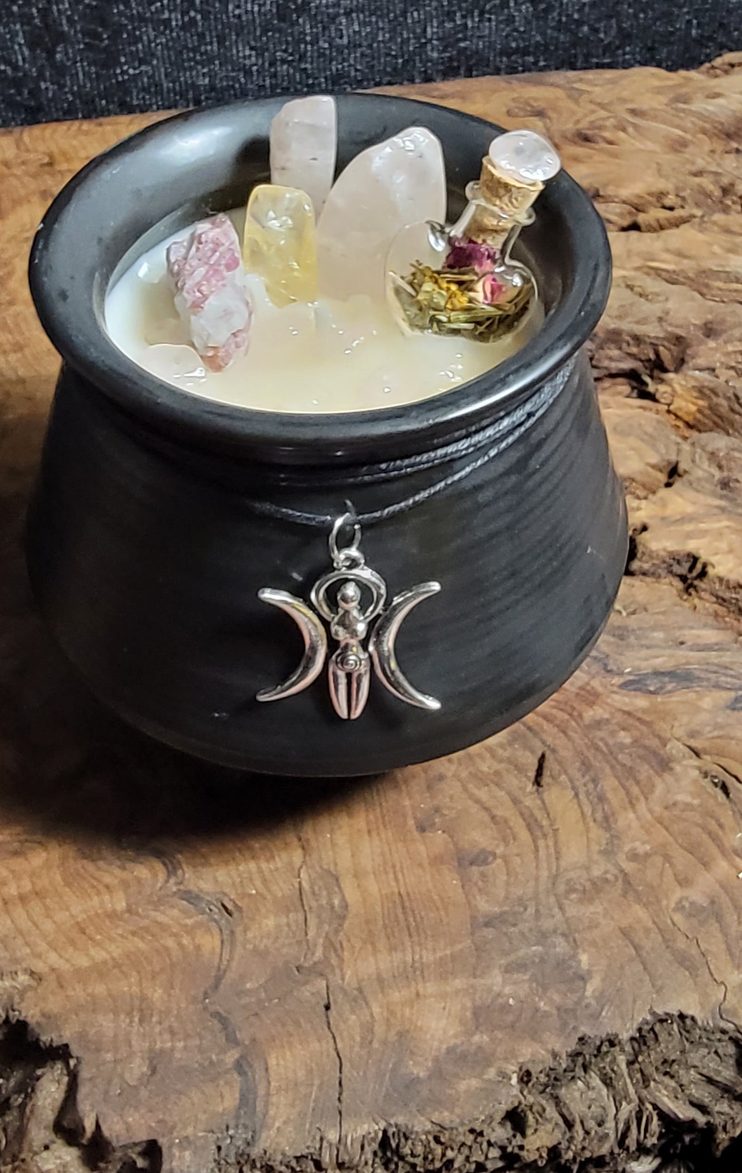 Intention Spelled Cauldron Candle 3"H Self Love