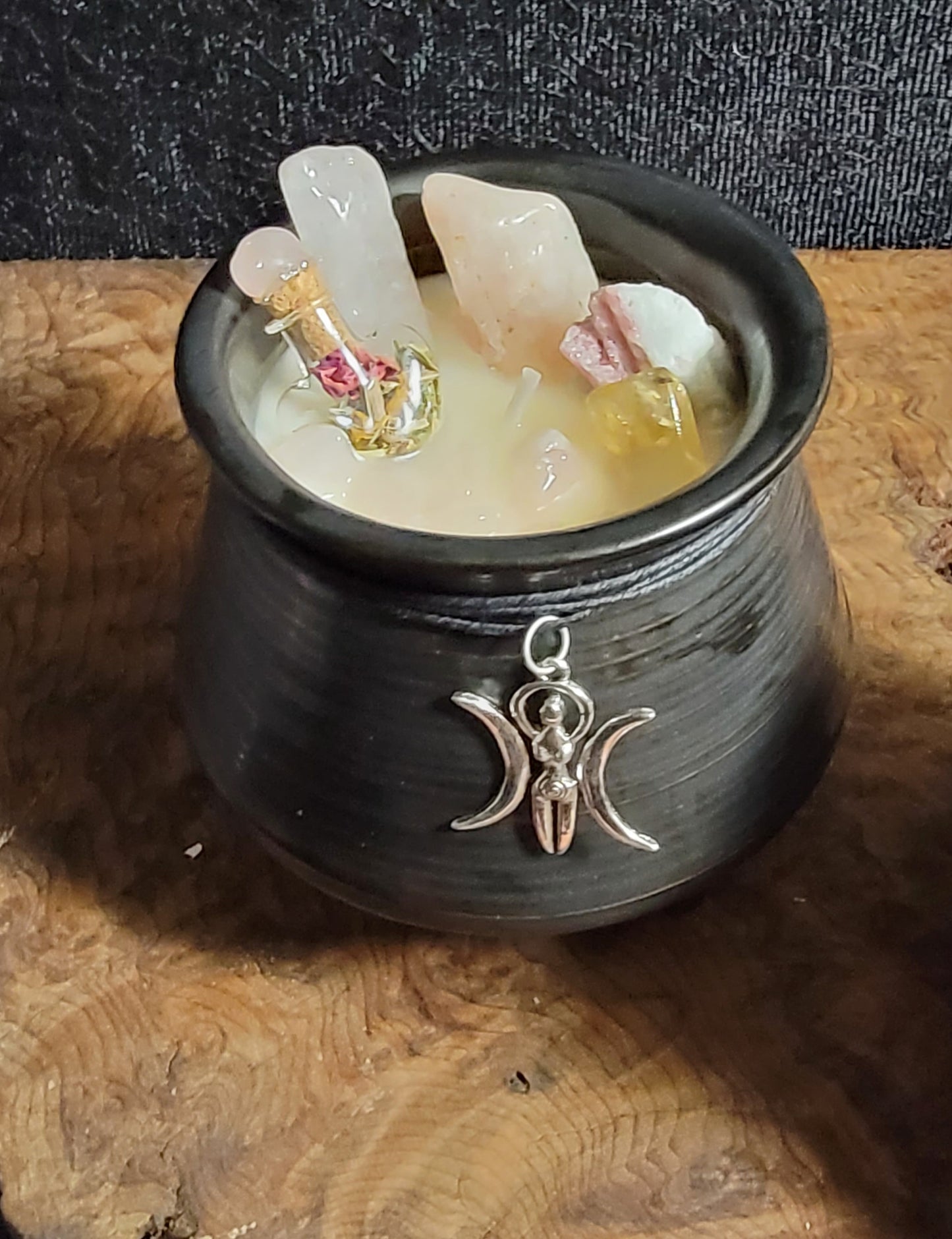 Intention Spelled Cauldron Candle 3"H Self Love