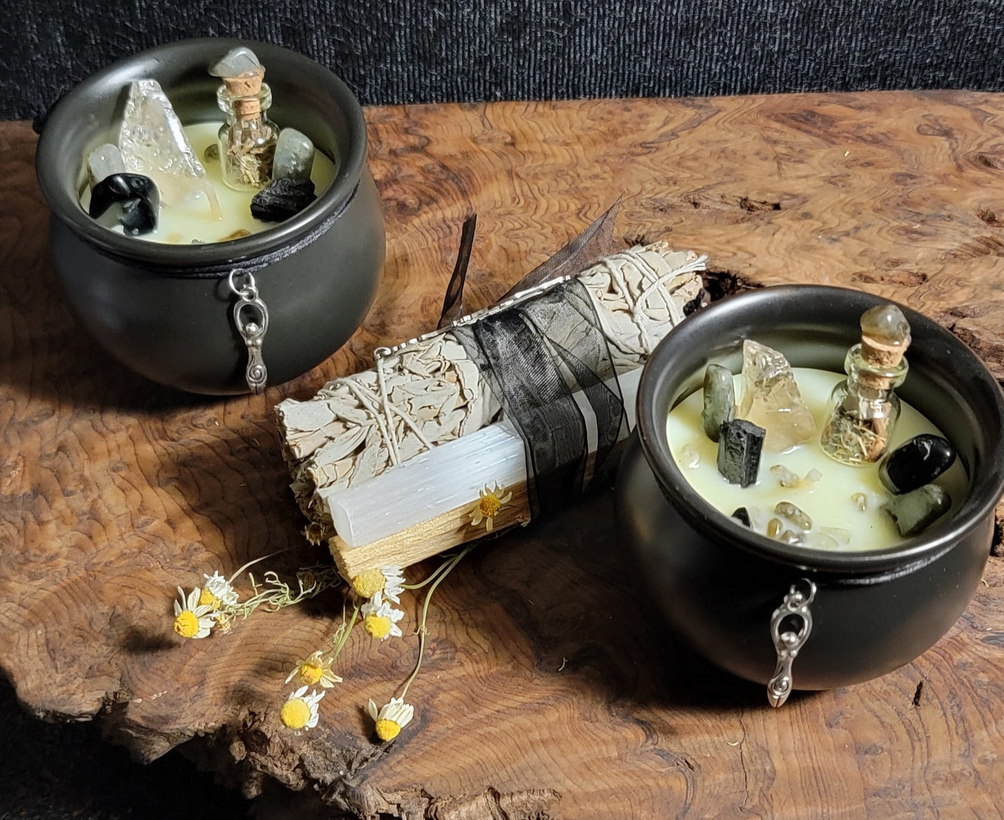 Intention Spelled Cauldron Candle 2.5"H Protection