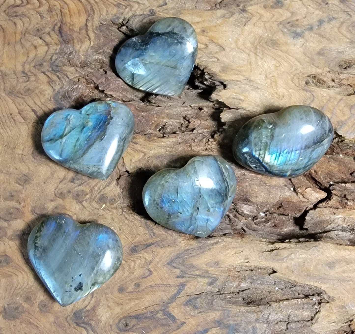 Labradorite Heart 1"