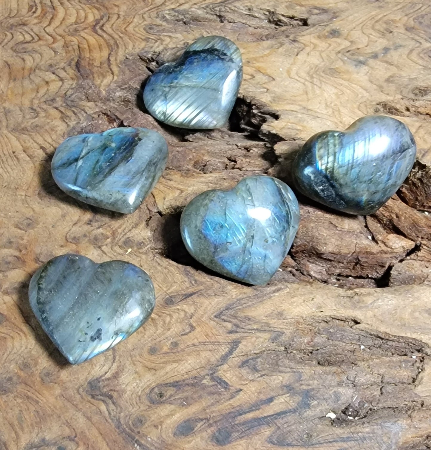 Labradorite Heart 1"