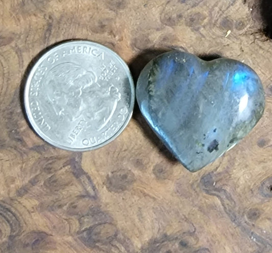 Labradorite Heart 1"