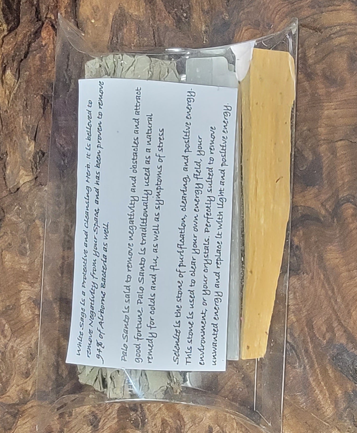 White Sage, Palo Santo & Selenite bundle